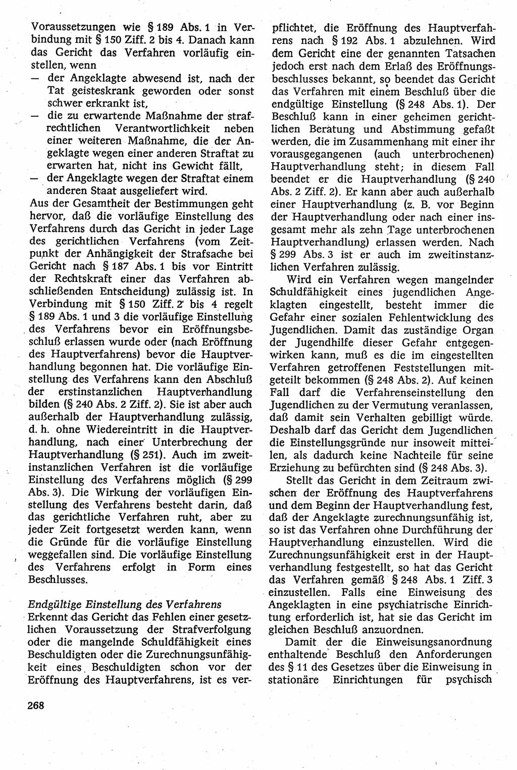 Strafverfahrensrecht [Deutsche Demokratische Republik (DDR)], Lehrbuch 1982, Seite 268 (Strafverf.-R. DDR Lb. 1982, S. 268)