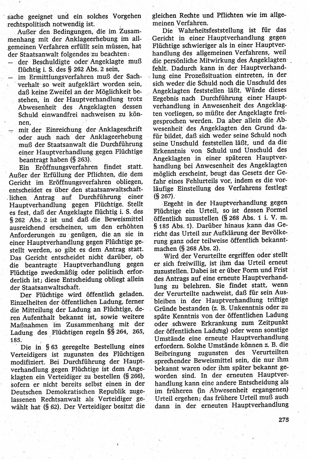Strafverfahrensrecht [Deutsche Demokratische Republik (DDR)], Lehrbuch 1982, Seite 275 (Strafverf.-R. DDR Lb. 1982, S. 275)