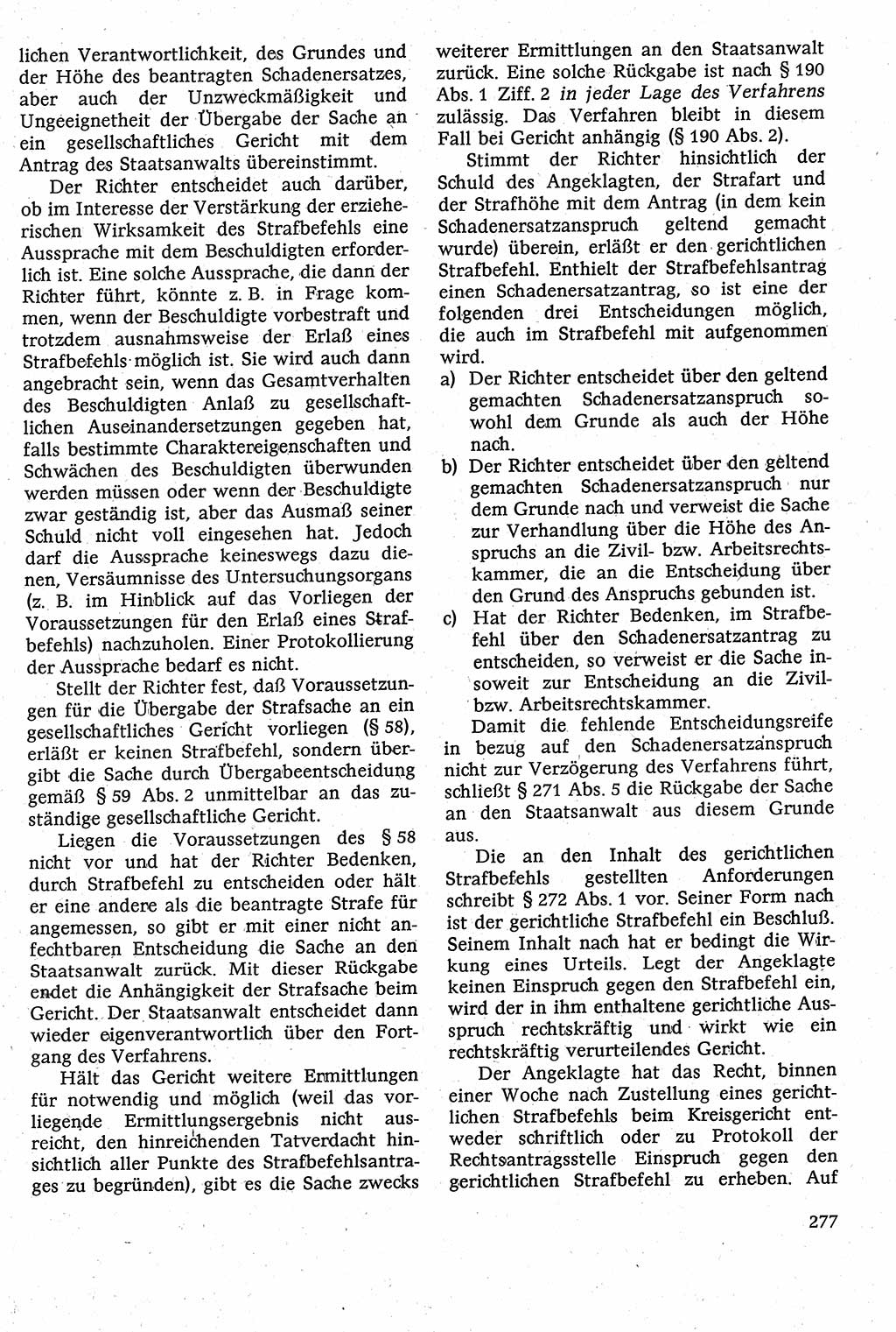 Strafverfahrensrecht [Deutsche Demokratische Republik (DDR)], Lehrbuch 1982, Seite 277 (Strafverf.-R. DDR Lb. 1982, S. 277)