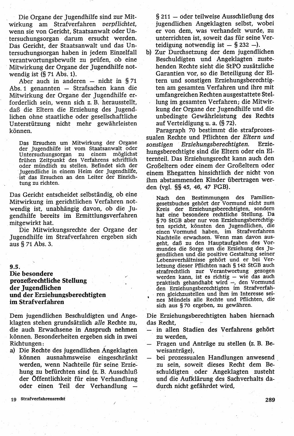 Strafverfahrensrecht [Deutsche Demokratische Republik (DDR)], Lehrbuch 1982, Seite 289 (Strafverf.-R. DDR Lb. 1982, S. 289)