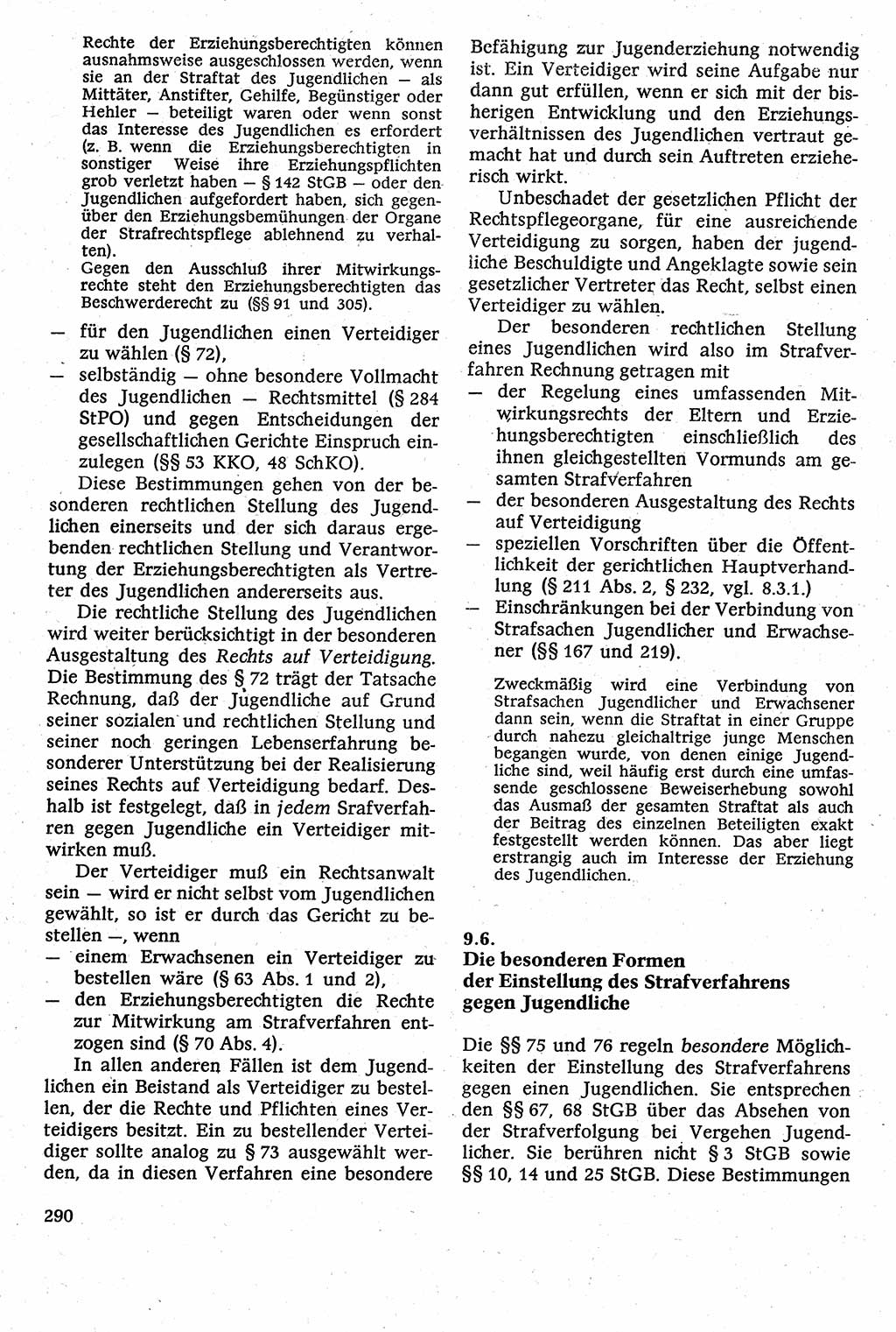 Strafverfahrensrecht [Deutsche Demokratische Republik (DDR)], Lehrbuch 1982, Seite 290 (Strafverf.-R. DDR Lb. 1982, S. 290)
