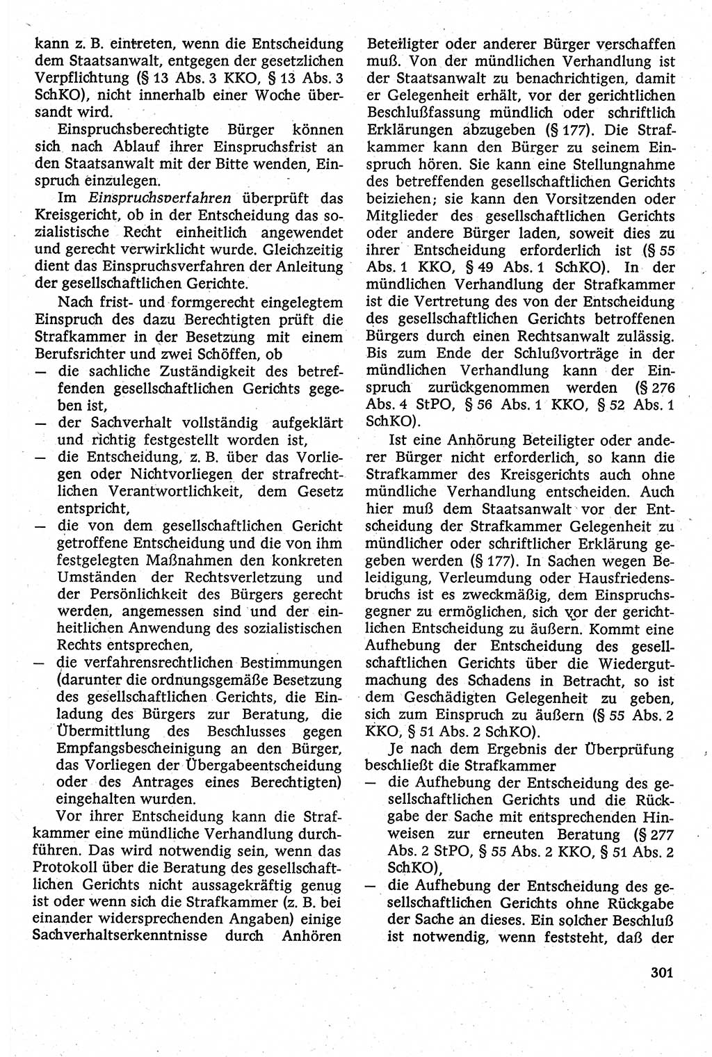 Strafverfahrensrecht [Deutsche Demokratische Republik (DDR)], Lehrbuch 1982, Seite 301 (Strafverf.-R. DDR Lb. 1982, S. 301)