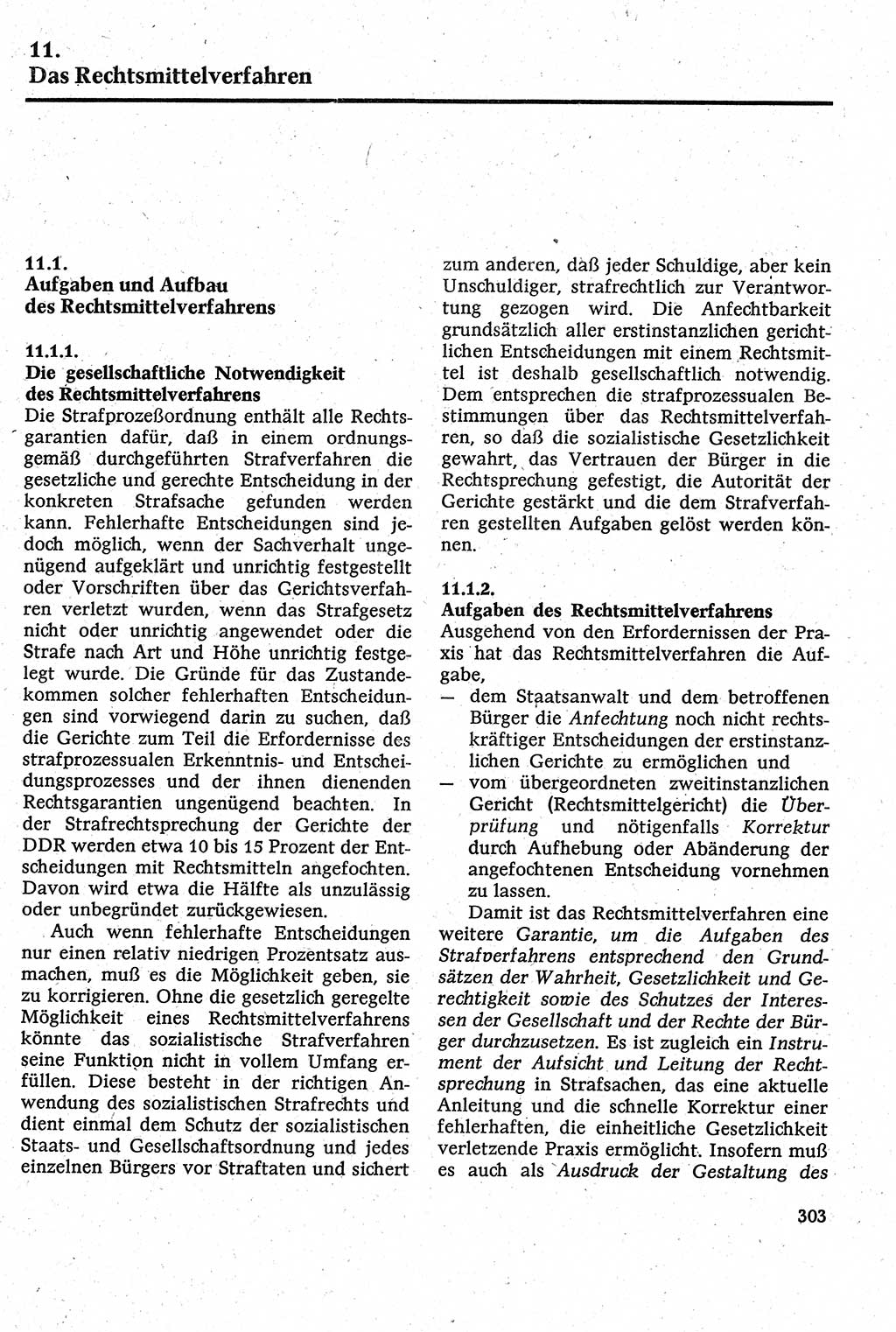 Strafverfahrensrecht [Deutsche Demokratische Republik (DDR)], Lehrbuch 1982, Seite 303 (Strafverf.-R. DDR Lb. 1982, S. 303)