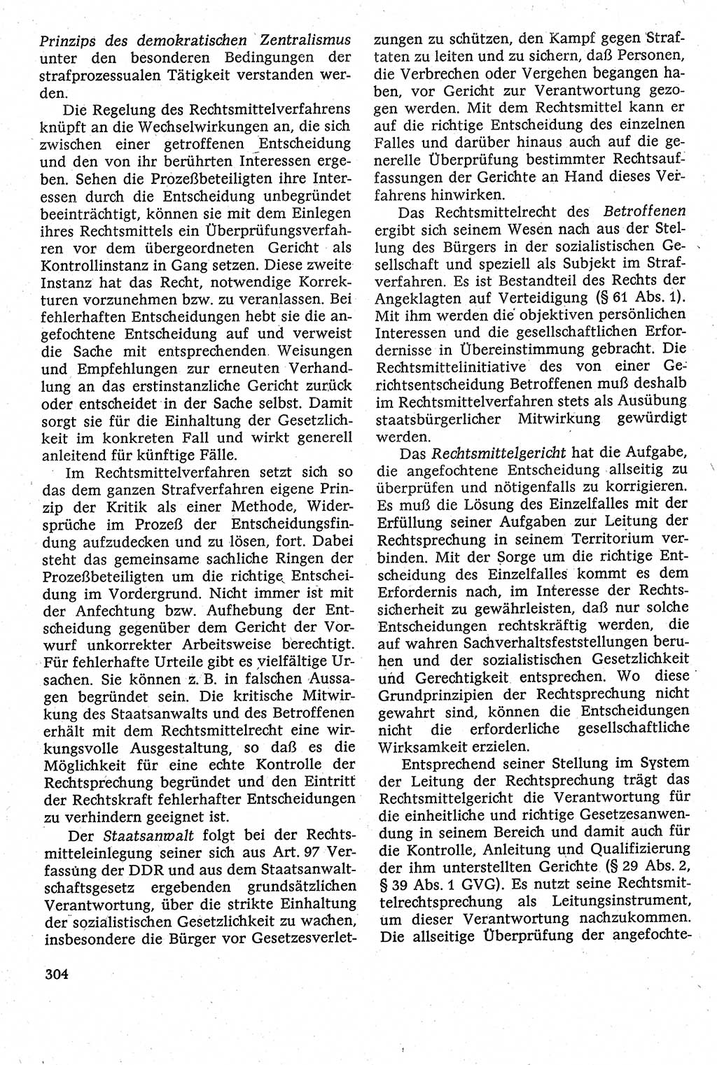 Strafverfahrensrecht [Deutsche Demokratische Republik (DDR)], Lehrbuch 1982, Seite 304 (Strafverf.-R. DDR Lb. 1982, S. 304)