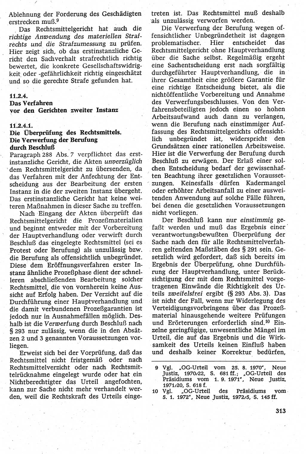 Strafverfahrensrecht [Deutsche Demokratische Republik (DDR)], Lehrbuch 1982, Seite 313 (Strafverf.-R. DDR Lb. 1982, S. 313)
