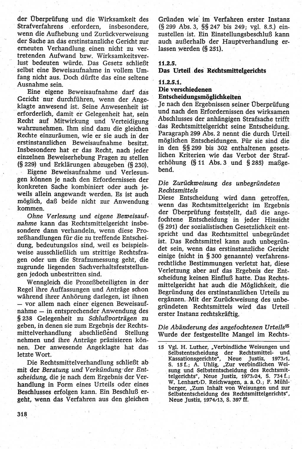 Strafverfahrensrecht [Deutsche Demokratische Republik (DDR)], Lehrbuch 1982, Seite 318 (Strafverf.-R. DDR Lb. 1982, S. 318)