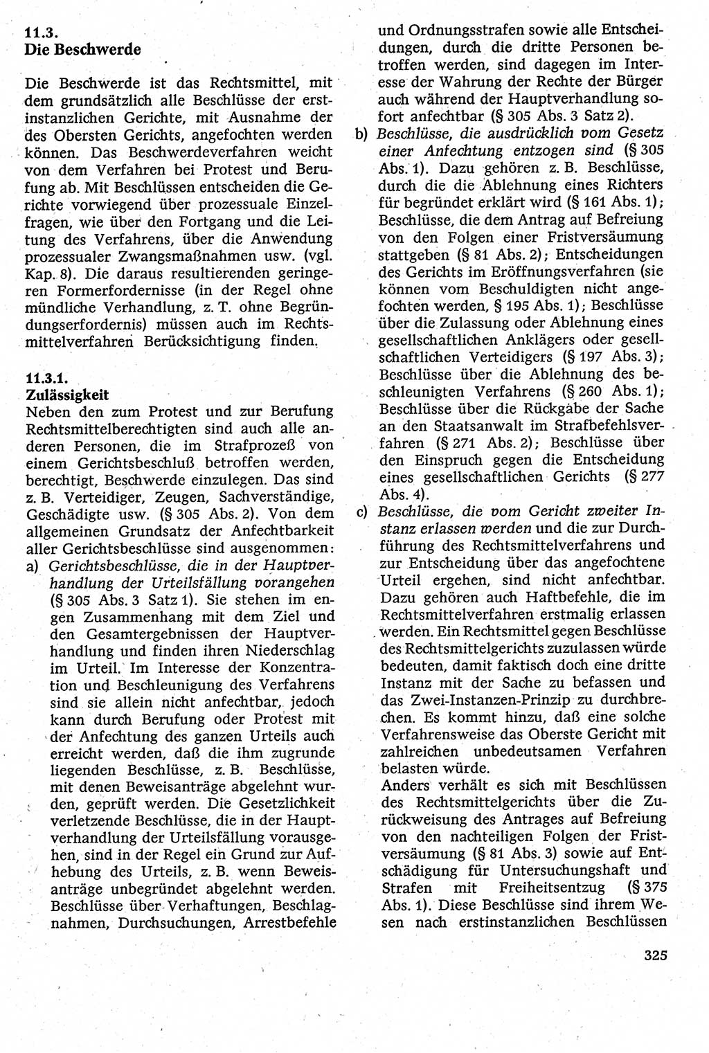 Strafverfahrensrecht [Deutsche Demokratische Republik (DDR)], Lehrbuch 1982, Seite 325 (Strafverf.-R. DDR Lb. 1982, S. 325)