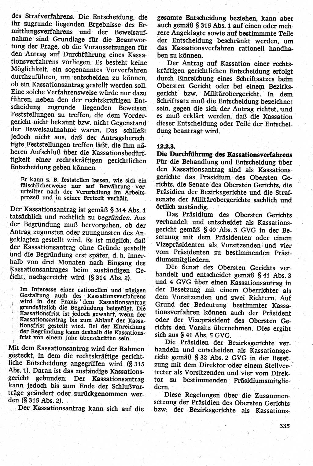 Strafverfahrensrecht [Deutsche Demokratische Republik (DDR)], Lehrbuch 1982, Seite 335 (Strafverf.-R. DDR Lb. 1982, S. 335)