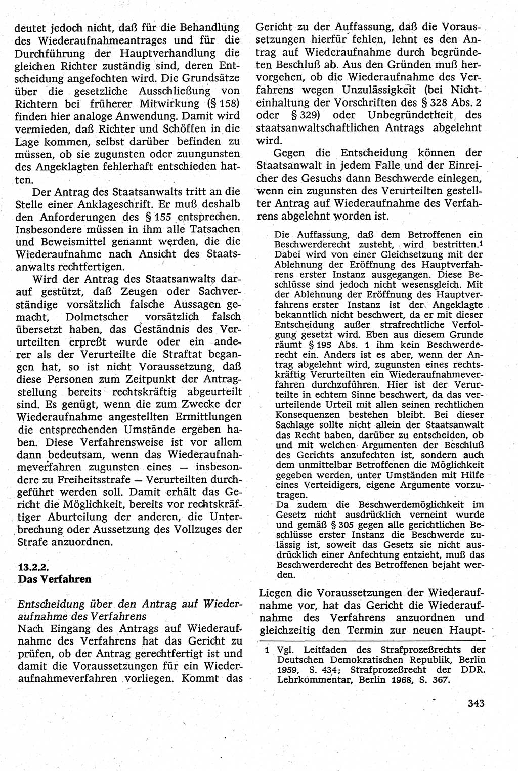 Strafverfahrensrecht [Deutsche Demokratische Republik (DDR)], Lehrbuch 1982, Seite 343 (Strafverf.-R. DDR Lb. 1982, S. 343)