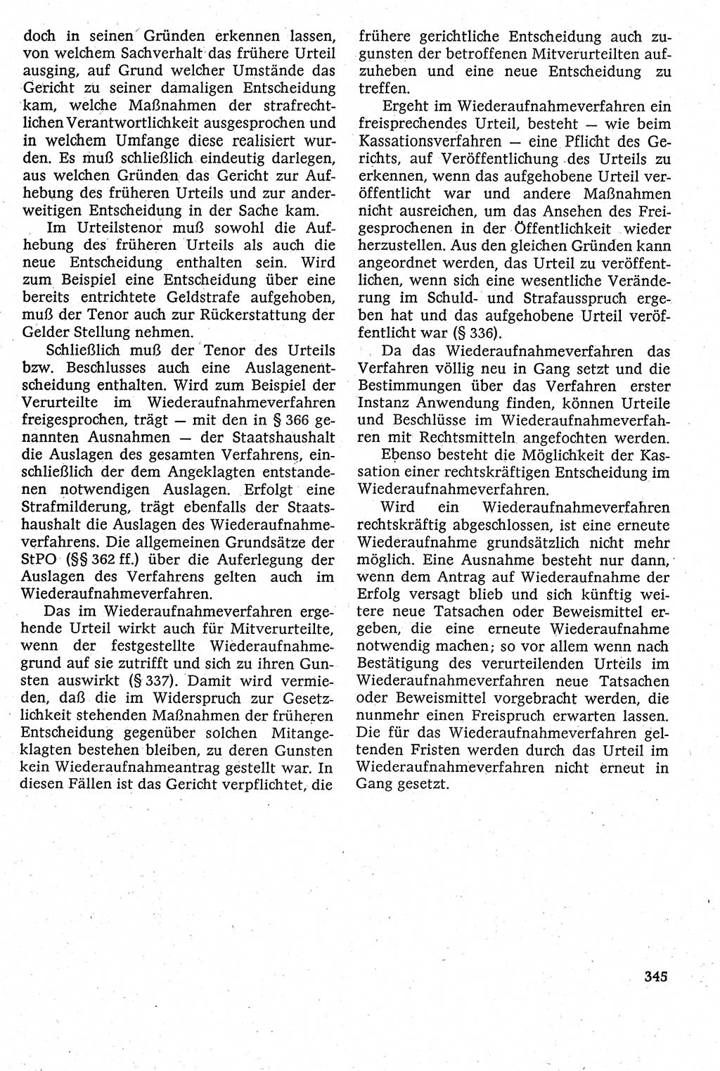 Strafverfahrensrecht [Deutsche Demokratische Republik (DDR)], Lehrbuch 1982, Seite 345 (Strafverf.-R. DDR Lb. 1982, S. 345)