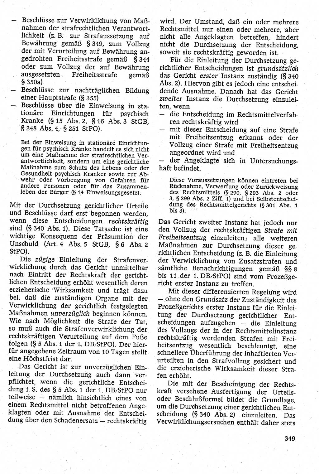 Strafverfahrensrecht [Deutsche Demokratische Republik (DDR)], Lehrbuch 1982, Seite 349 (Strafverf.-R. DDR Lb. 1982, S. 349)