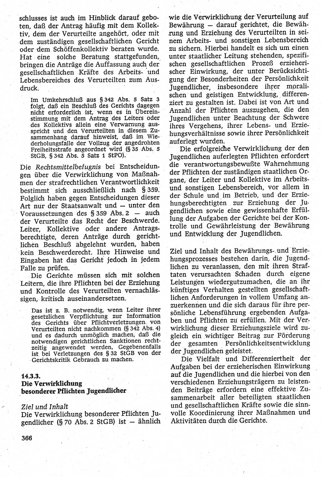 Strafverfahrensrecht [Deutsche Demokratische Republik (DDR)], Lehrbuch 1982, Seite 366 (Strafverf.-R. DDR Lb. 1982, S. 366)