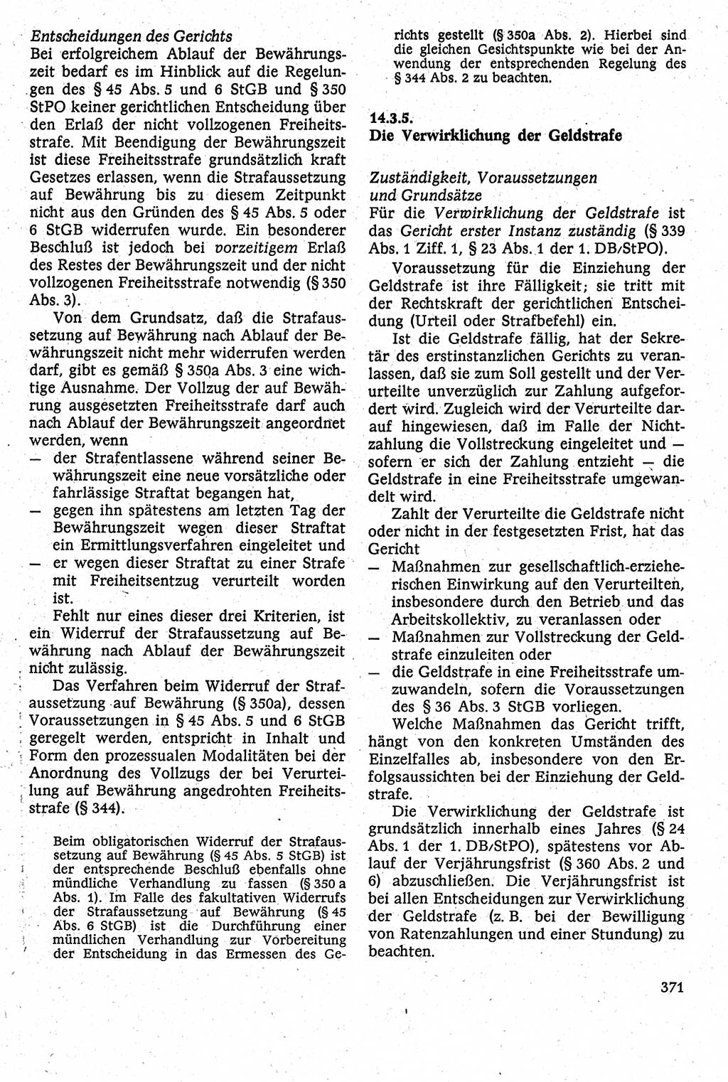 Strafverfahrensrecht [Deutsche Demokratische Republik (DDR)], Lehrbuch 1982, Seite 371 (Strafverf.-R. DDR Lb. 1982, S. 371)