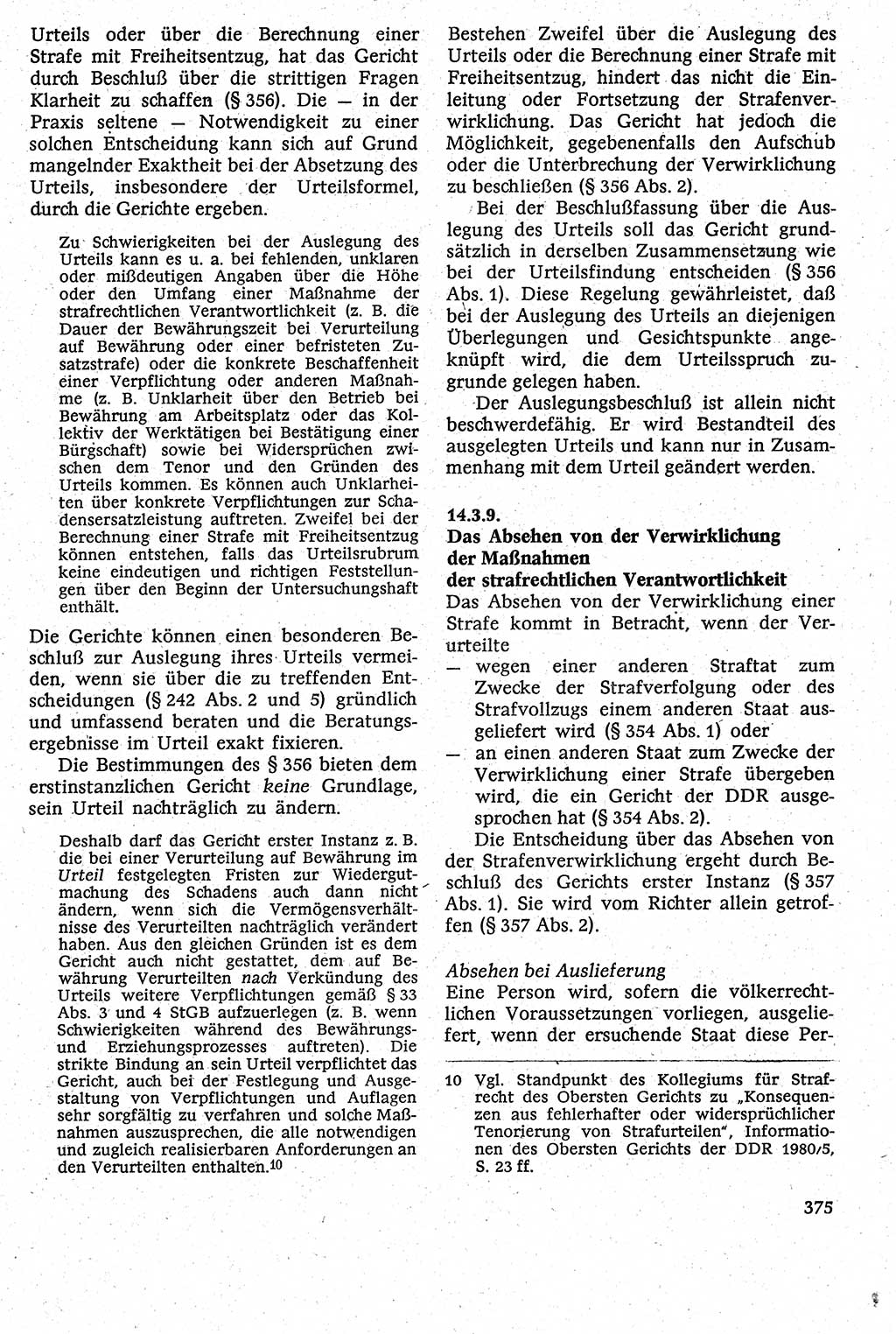 Strafverfahrensrecht [Deutsche Demokratische Republik (DDR)], Lehrbuch 1982, Seite 375 (Strafverf.-R. DDR Lb. 1982, S. 375)