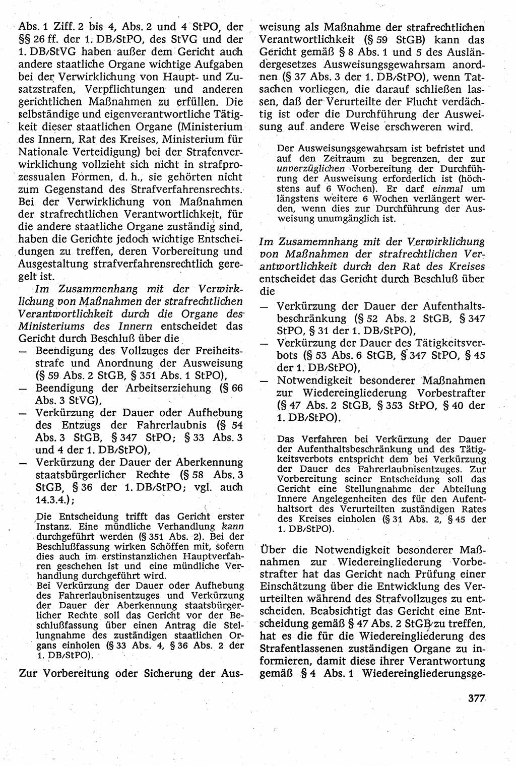 Strafverfahrensrecht [Deutsche Demokratische Republik (DDR)], Lehrbuch 1982, Seite 377 (Strafverf.-R. DDR Lb. 1982, S. 377)
