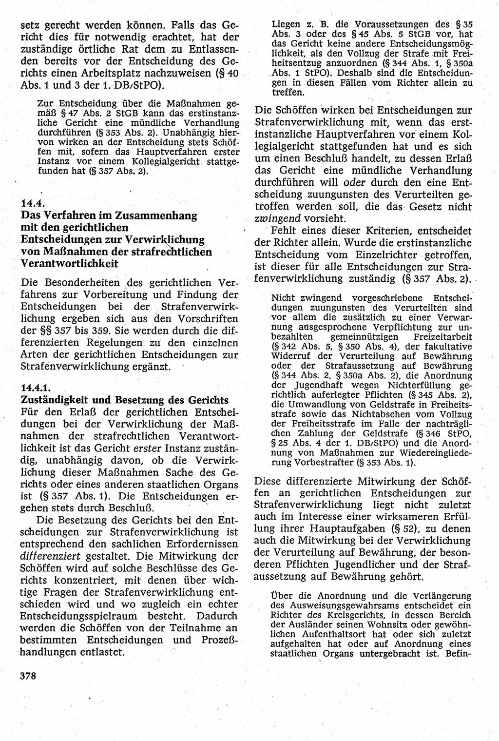 Strafverfahrensrecht [Deutsche Demokratische Republik (DDR)], Lehrbuch 1982, Seite 378 (Strafverf.-R. DDR Lb. 1982, S. 378)