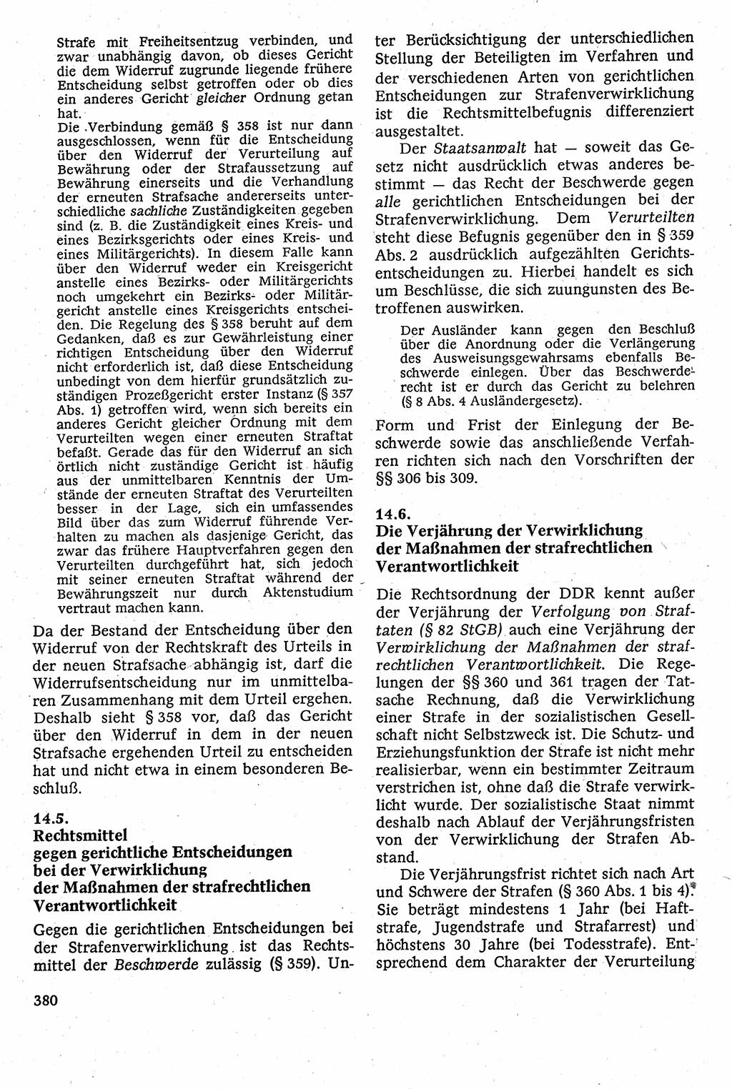 Strafverfahrensrecht [Deutsche Demokratische Republik (DDR)], Lehrbuch 1982, Seite 380 (Strafverf.-R. DDR Lb. 1982, S. 380)