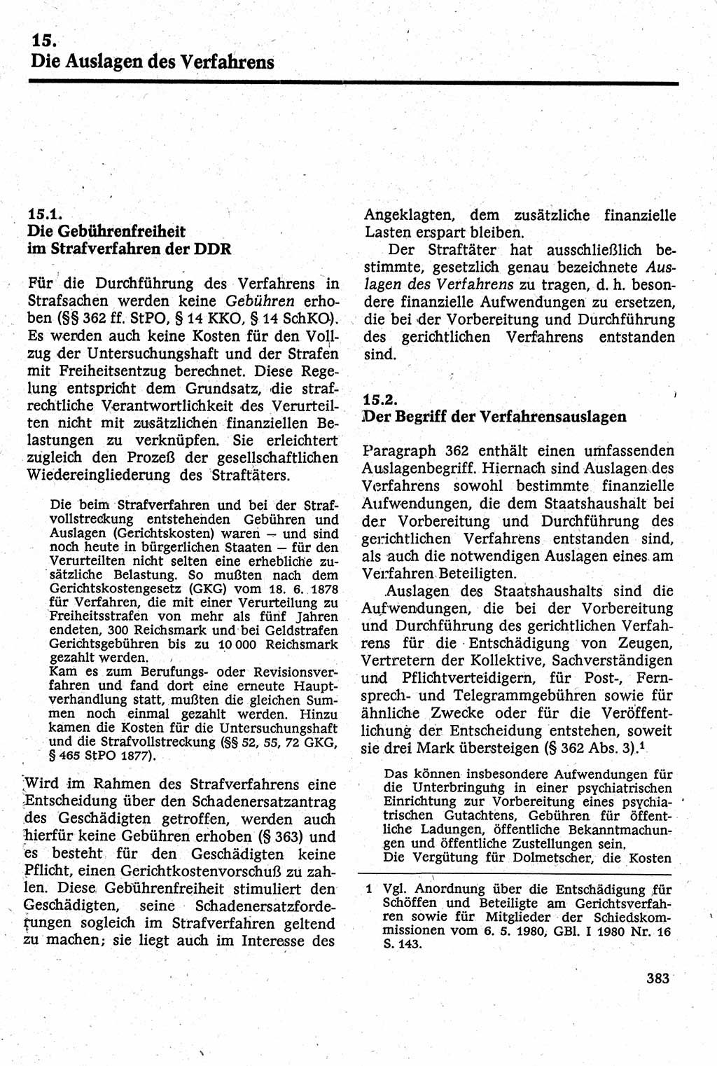 Strafverfahrensrecht [Deutsche Demokratische Republik (DDR)], Lehrbuch 1982, Seite 383 (Strafverf.-R. DDR Lb. 1982, S. 383)