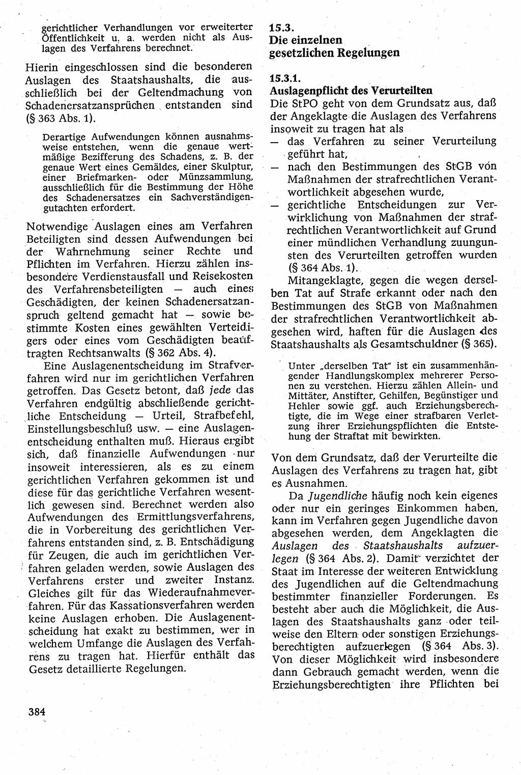Strafverfahrensrecht [Deutsche Demokratische Republik (DDR)], Lehrbuch 1982, Seite 384 (Strafverf.-R. DDR Lb. 1982, S. 384)