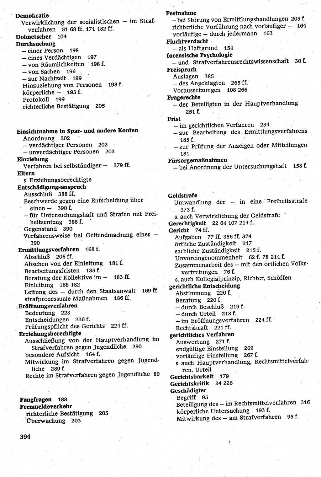 Strafverfahrensrecht [Deutsche Demokratische Republik (DDR)], Lehrbuch 1982, Seite 394 (Strafverf.-R. DDR Lb. 1982, S. 394)