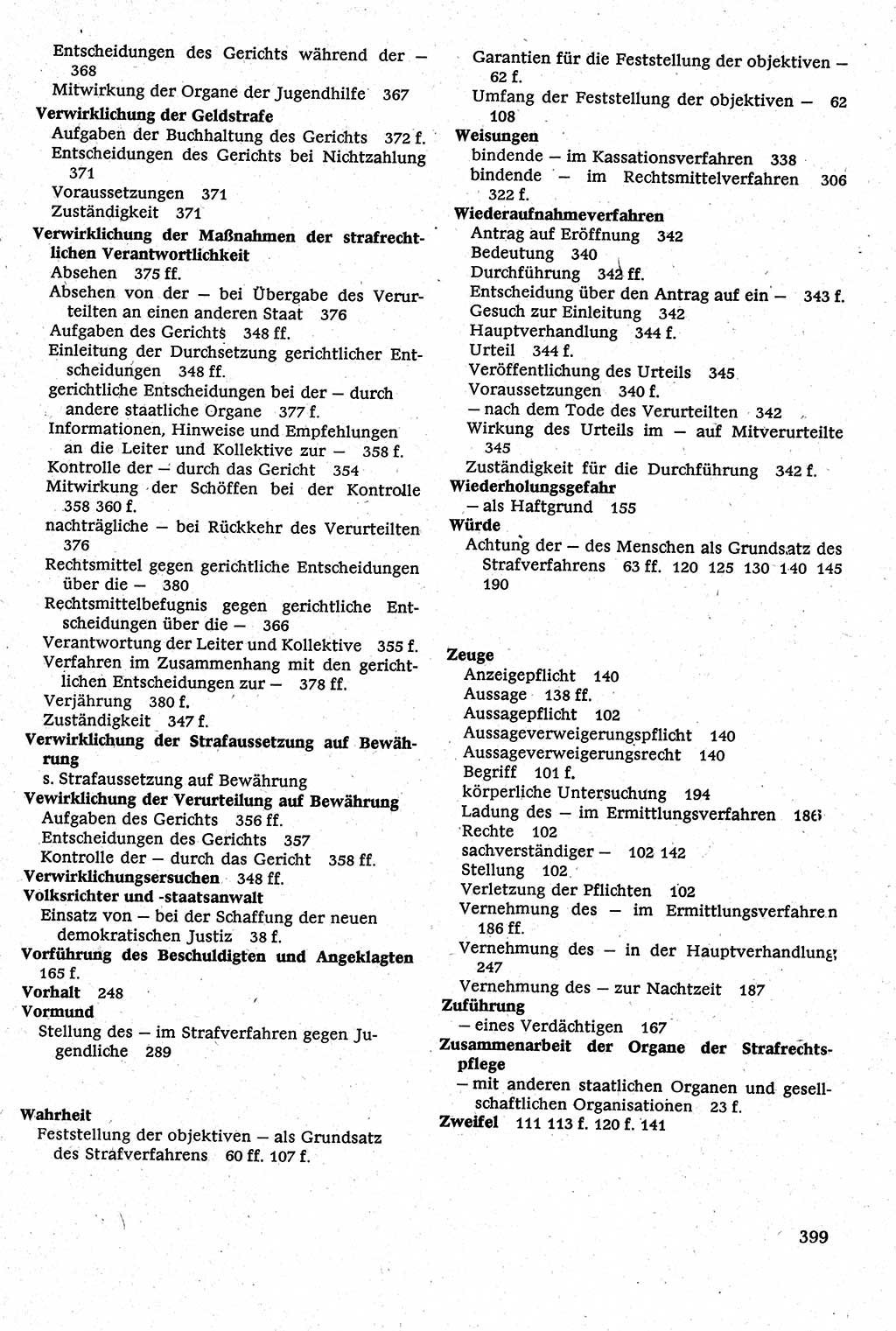 Strafverfahrensrecht [Deutsche Demokratische Republik (DDR)], Lehrbuch 1982, Seite 399 (Strafverf.-R. DDR Lb. 1982, S. 399)