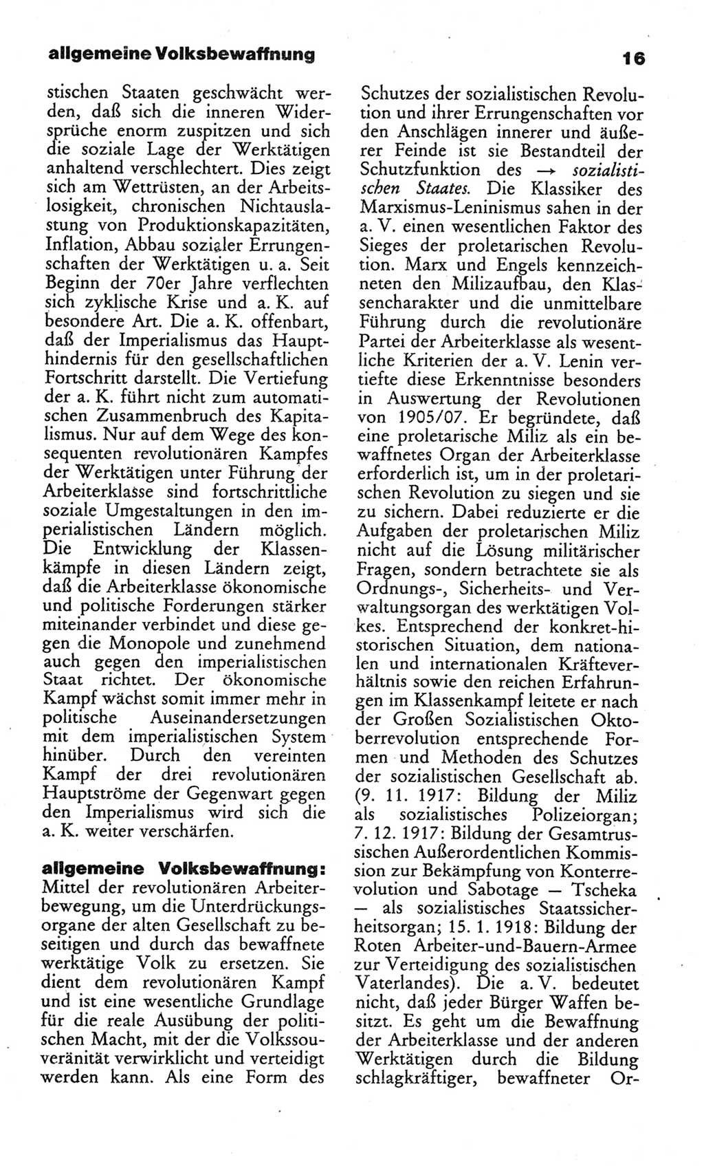 Wörterbuch des wissenschaftlichen Kommunismus [Deutsche Demokratische Republik (DDR)] 1982, Seite 16 (Wb. wiss. Komm. DDR 1982, S. 16)