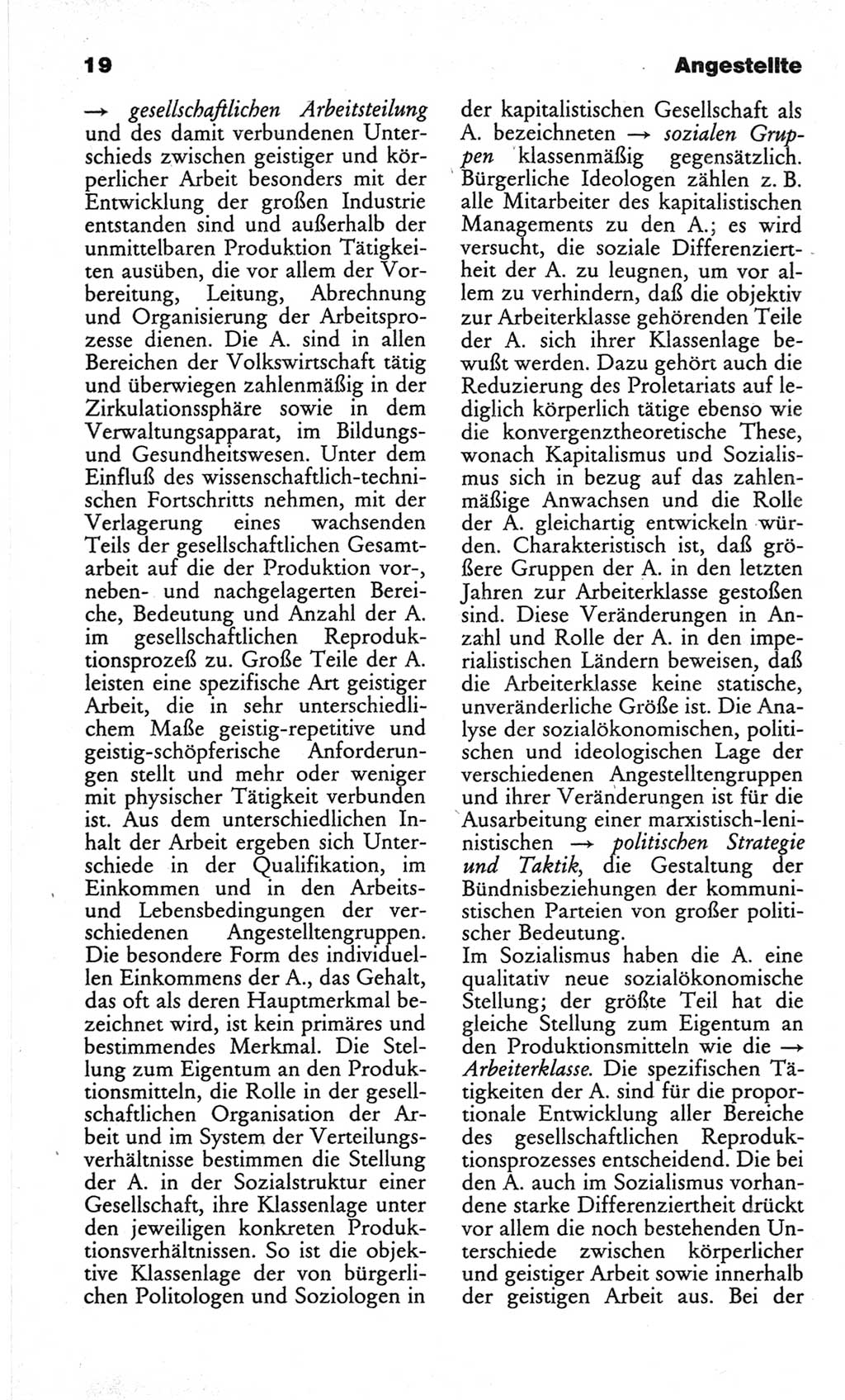 Wörterbuch des wissenschaftlichen Kommunismus [Deutsche Demokratische Republik (DDR)] 1982, Seite 19 (Wb. wiss. Komm. DDR 1982, S. 19)