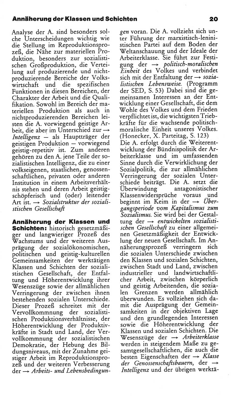 Wörterbuch des wissenschaftlichen Kommunismus [Deutsche Demokratische Republik (DDR)] 1982, Seite 20 (Wb. wiss. Komm. DDR 1982, S. 20)
