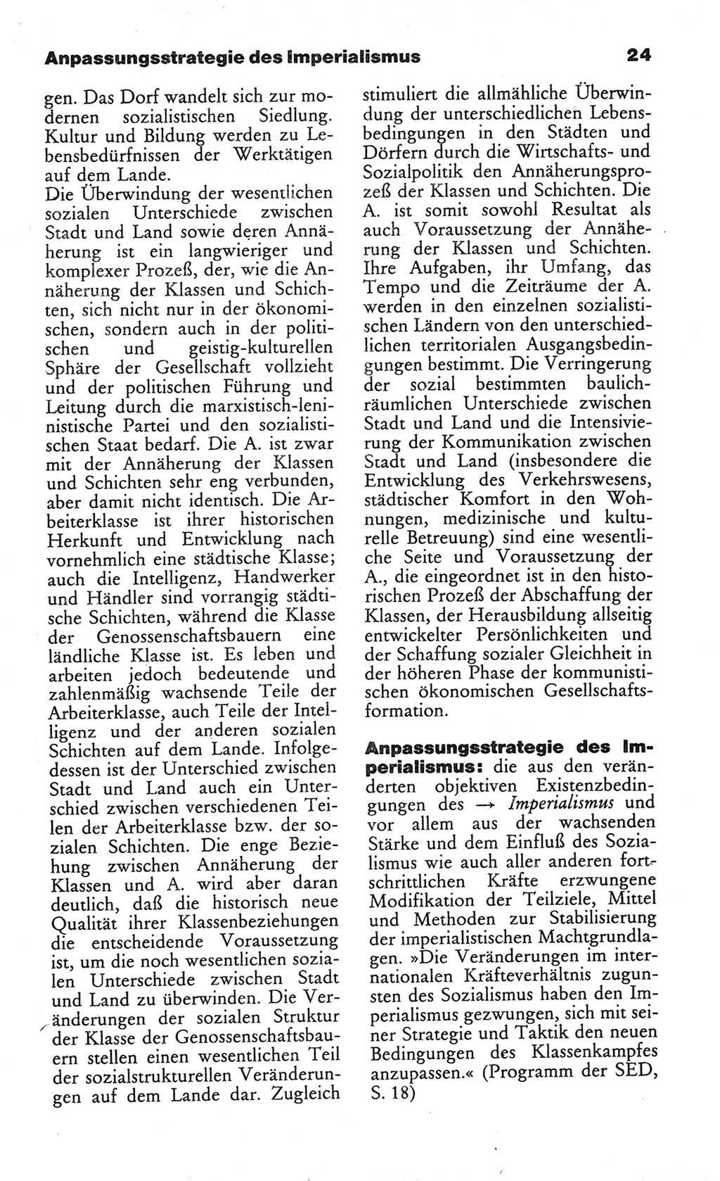 Wörterbuch des wissenschaftlichen Kommunismus [Deutsche Demokratische Republik (DDR)] 1982, Seite 24 (Wb. wiss. Komm. DDR 1982, S. 24)