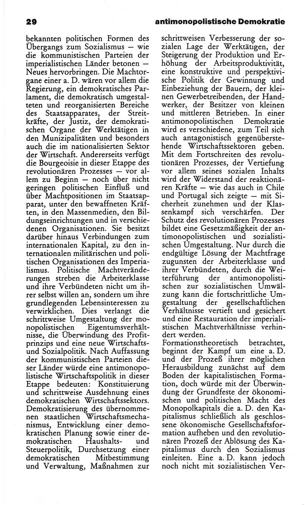 Wörterbuch des wissenschaftlichen Kommunismus [Deutsche Demokratische Republik (DDR)] 1982, Seite 29 (Wb. wiss. Komm. DDR 1982, S. 29)