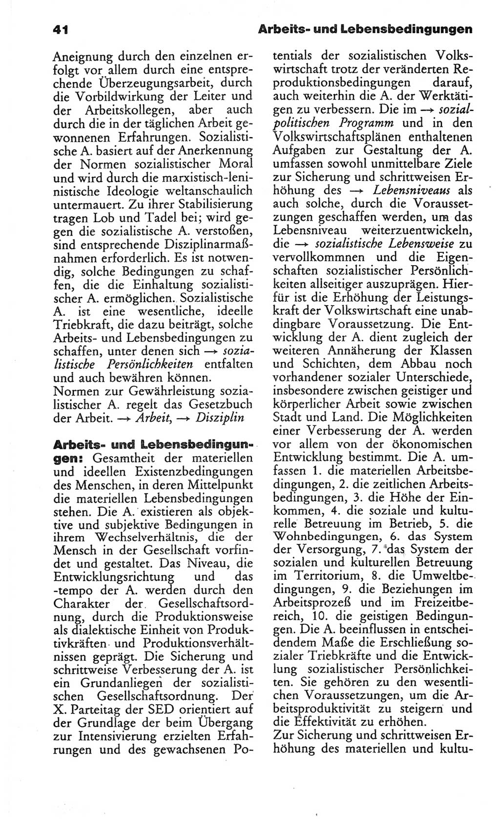 Wörterbuch des wissenschaftlichen Kommunismus [Deutsche Demokratische Republik (DDR)] 1982, Seite 41 (Wb. wiss. Komm. DDR 1982, S. 41)