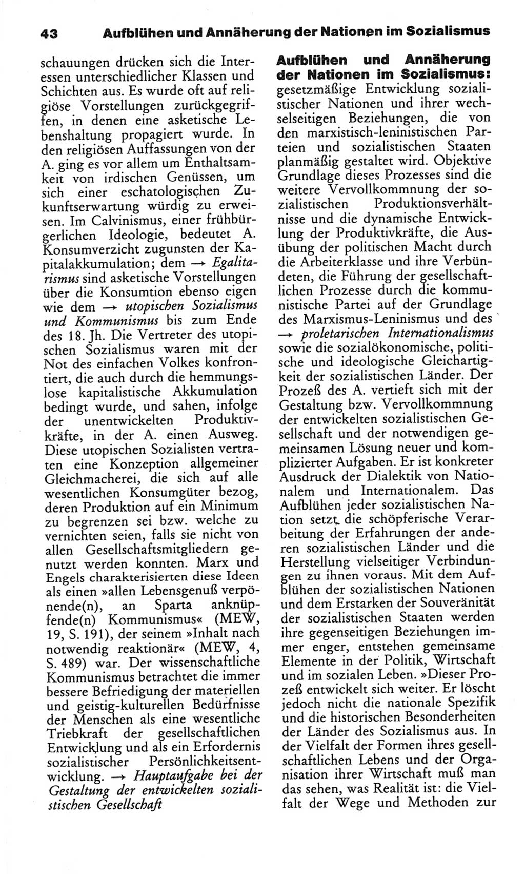 Wörterbuch des wissenschaftlichen Kommunismus [Deutsche Demokratische Republik (DDR)] 1982, Seite 43 (Wb. wiss. Komm. DDR 1982, S. 43)