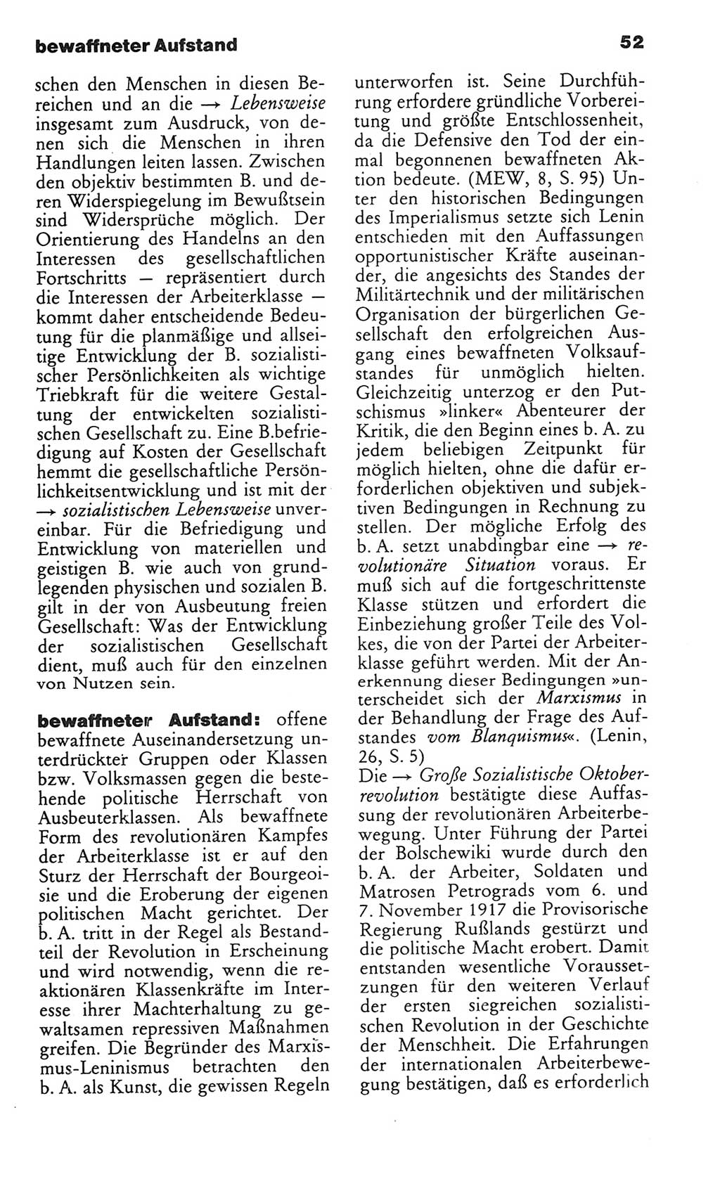 Wörterbuch des wissenschaftlichen Kommunismus [Deutsche Demokratische Republik (DDR)] 1982, Seite 52 (Wb. wiss. Komm. DDR 1982, S. 52)