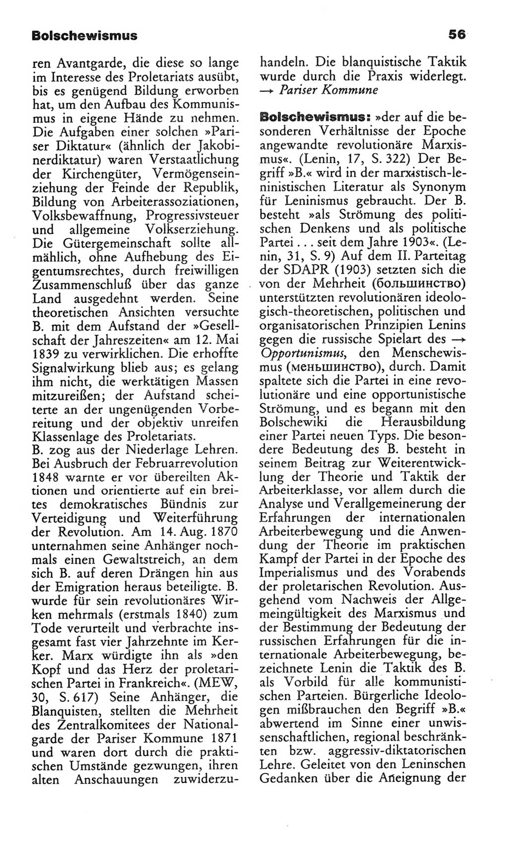 Wörterbuch des wissenschaftlichen Kommunismus [Deutsche Demokratische Republik (DDR)] 1982, Seite 56 (Wb. wiss. Komm. DDR 1982, S. 56)