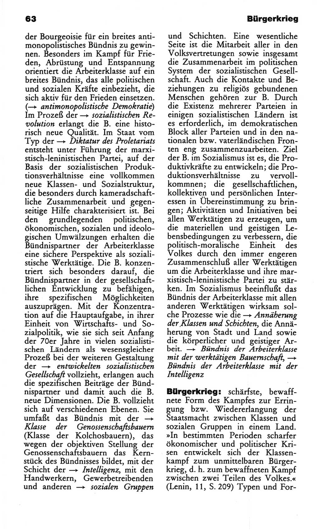 Wörterbuch des wissenschaftlichen Kommunismus [Deutsche Demokratische Republik (DDR)] 1982, Seite 63 (Wb. wiss. Komm. DDR 1982, S. 63)