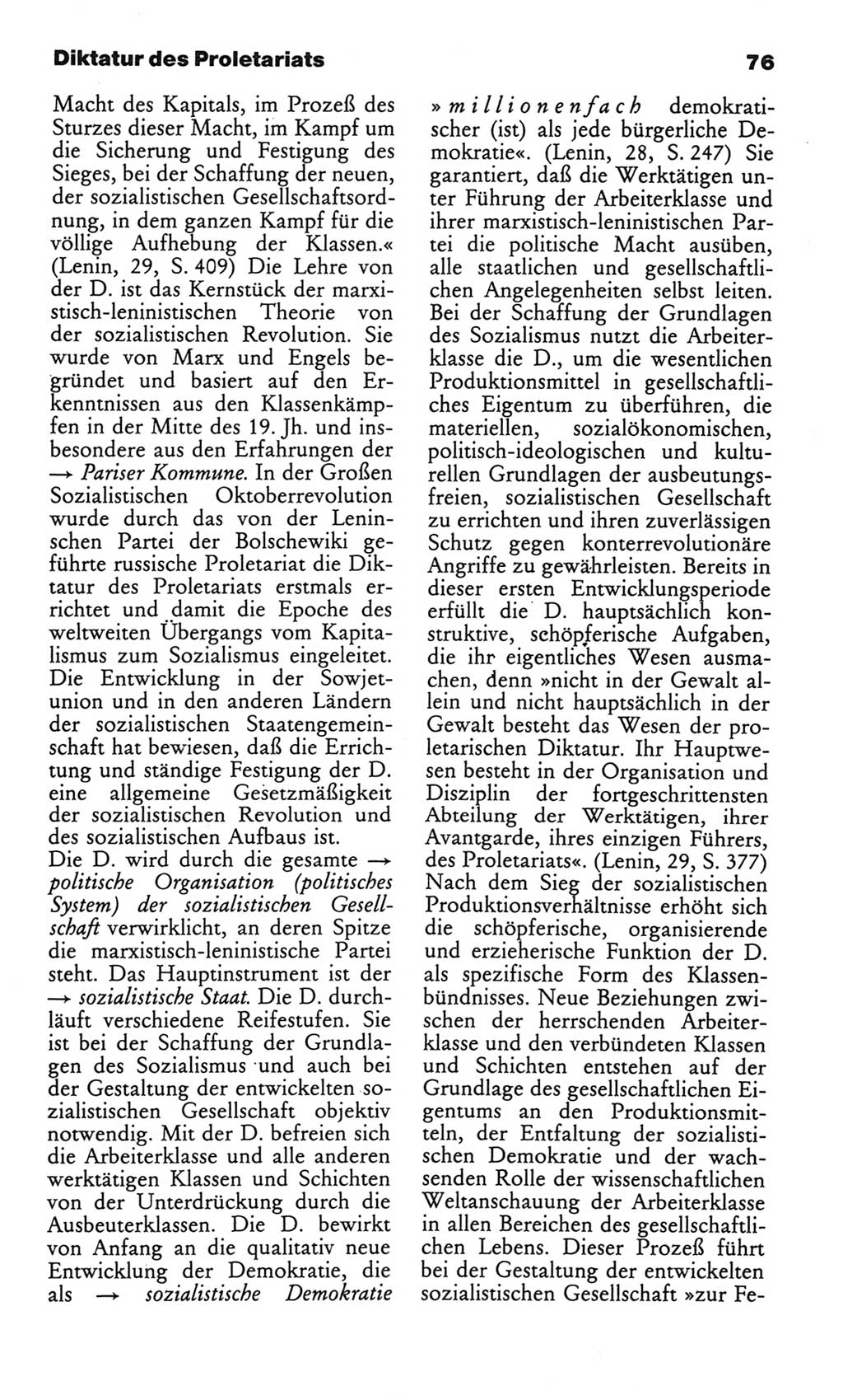 Wörterbuch des wissenschaftlichen Kommunismus [Deutsche Demokratische Republik (DDR)] 1982, Seite 76 (Wb. wiss. Komm. DDR 1982, S. 76)