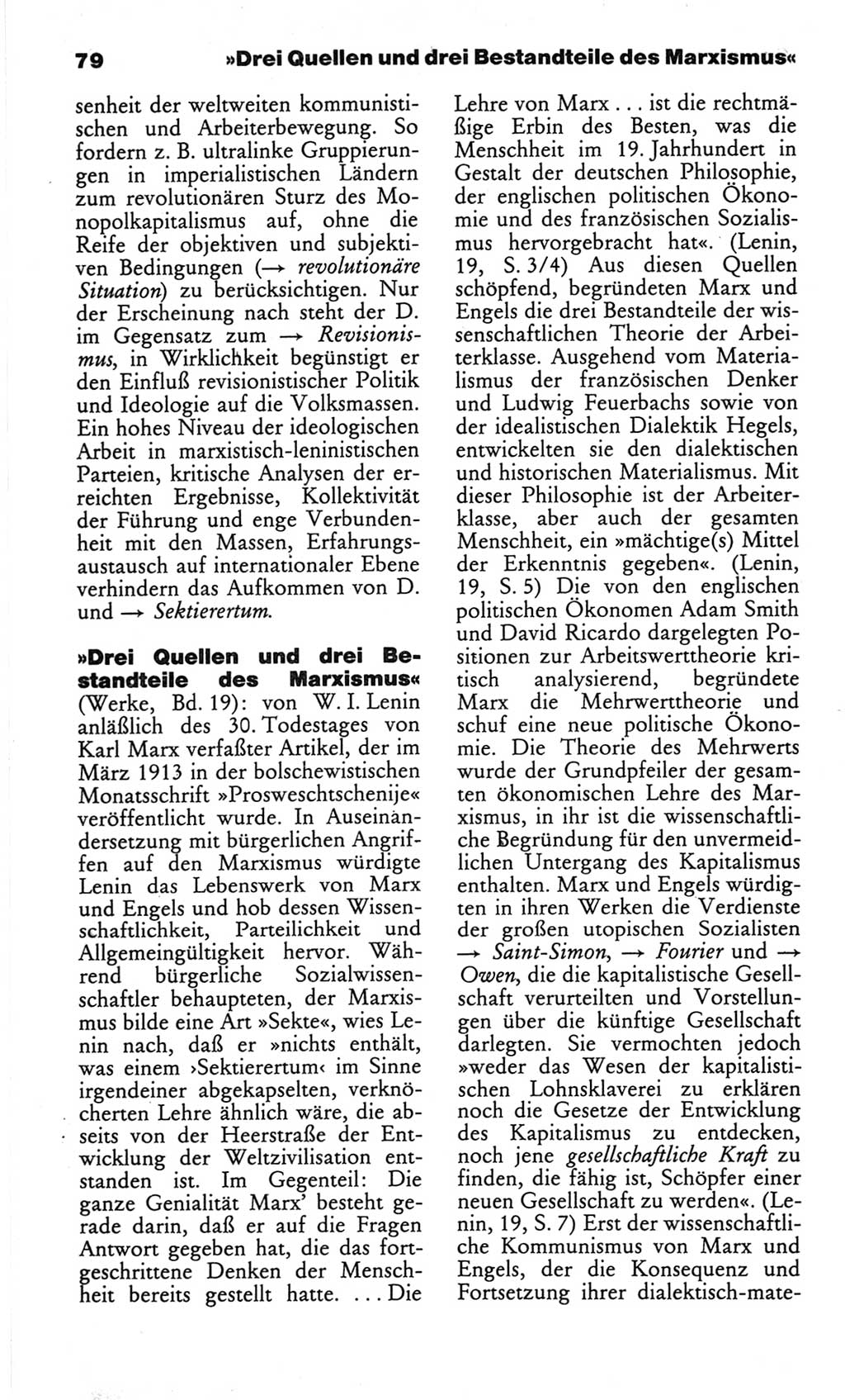 Wörterbuch des wissenschaftlichen Kommunismus [Deutsche Demokratische Republik (DDR)] 1982, Seite 79 (Wb. wiss. Komm. DDR 1982, S. 79)