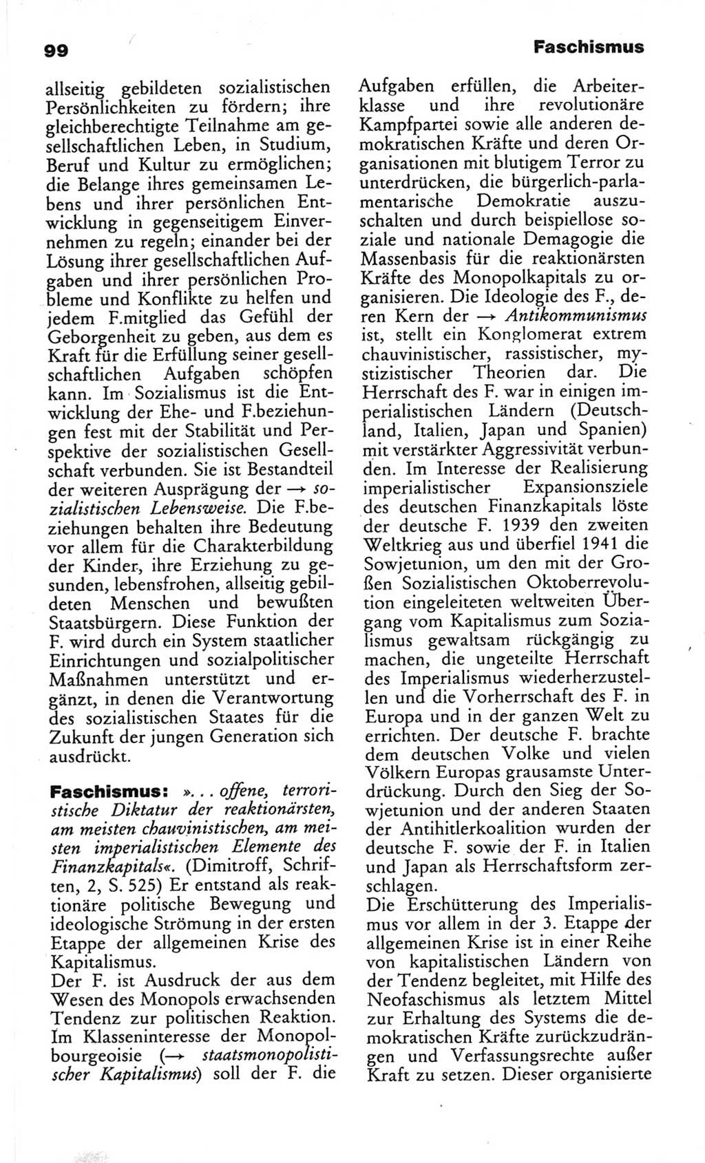 Wörterbuch des wissenschaftlichen Kommunismus [Deutsche Demokratische Republik (DDR)] 1982, Seite 99 (Wb. wiss. Komm. DDR 1982, S. 99)