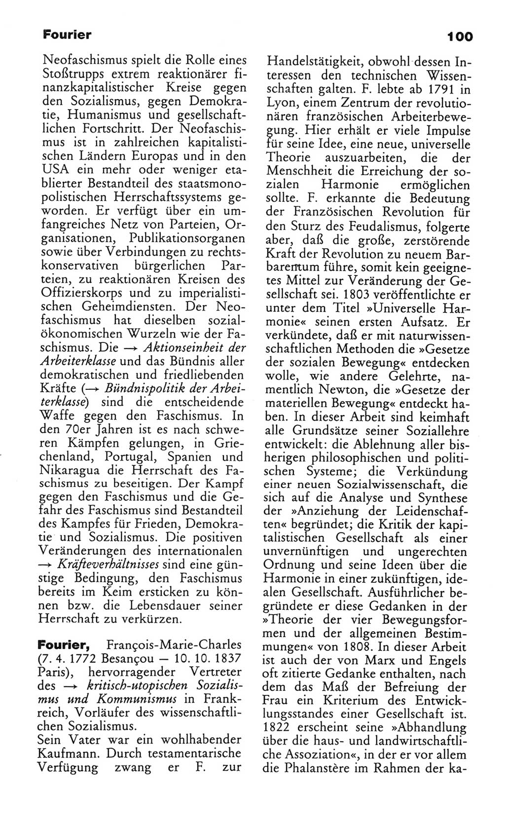 Wörterbuch des wissenschaftlichen Kommunismus [Deutsche Demokratische Republik (DDR)] 1982, Seite 100 (Wb. wiss. Komm. DDR 1982, S. 100)