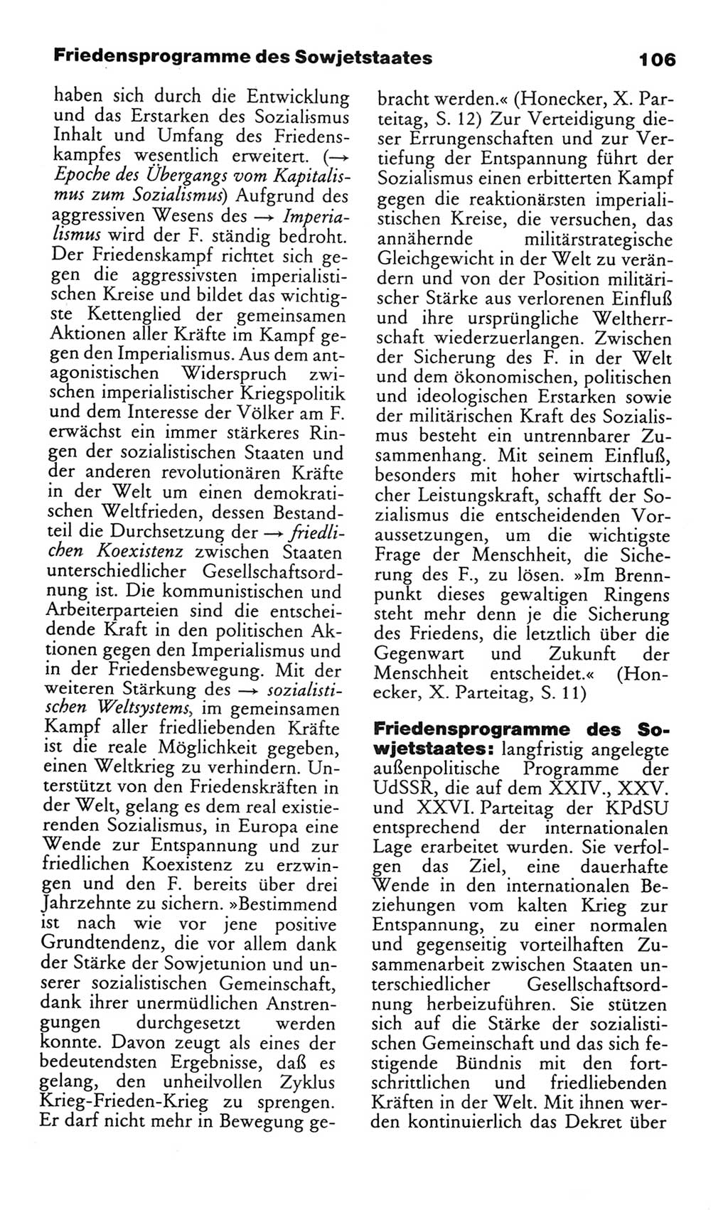 Wörterbuch des wissenschaftlichen Kommunismus [Deutsche Demokratische Republik (DDR)] 1982, Seite 106 (Wb. wiss. Komm. DDR 1982, S. 106)