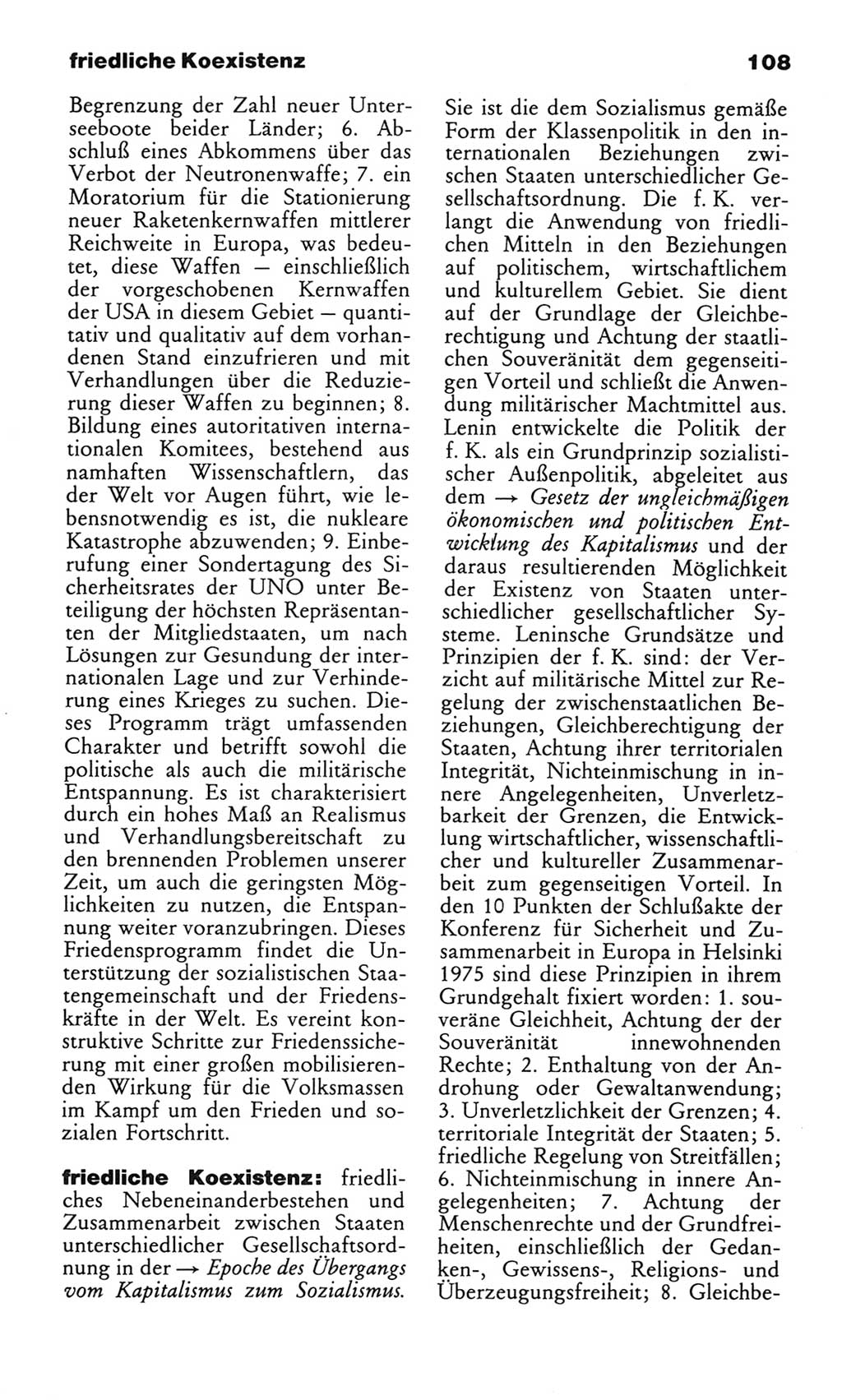 Wörterbuch des wissenschaftlichen Kommunismus [Deutsche Demokratische Republik (DDR)] 1982, Seite 108 (Wb. wiss. Komm. DDR 1982, S. 108)