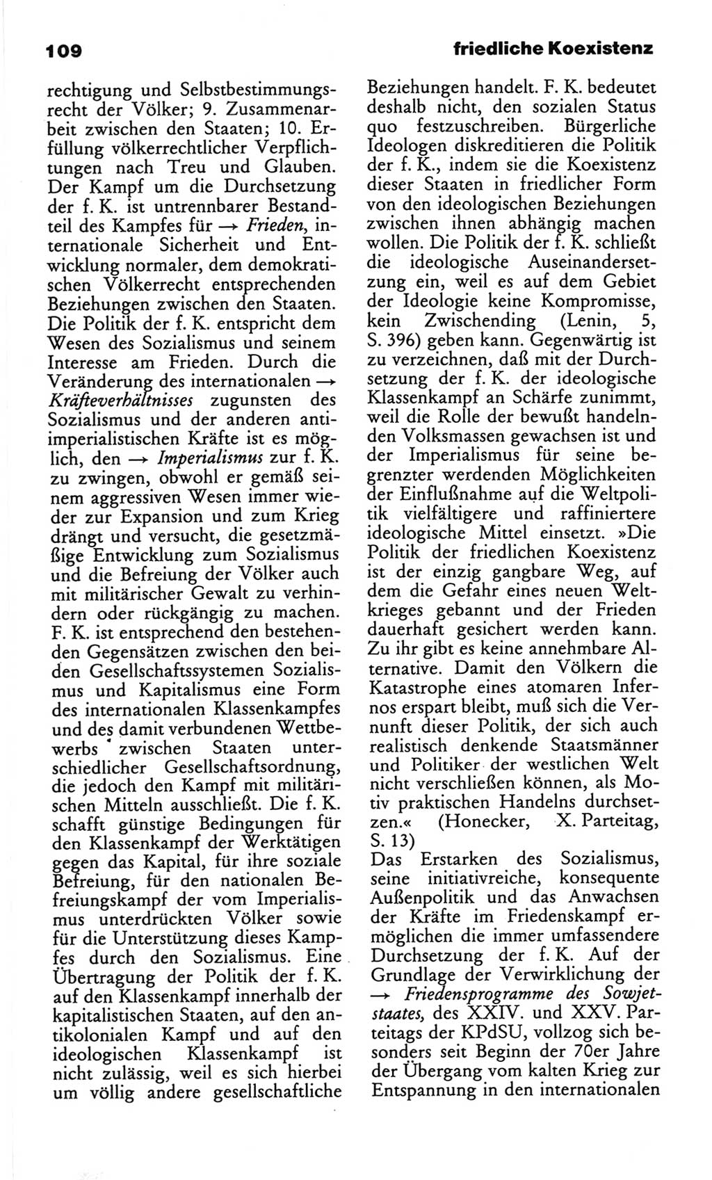 Wörterbuch des wissenschaftlichen Kommunismus [Deutsche Demokratische Republik (DDR)] 1982, Seite 109 (Wb. wiss. Komm. DDR 1982, S. 109)