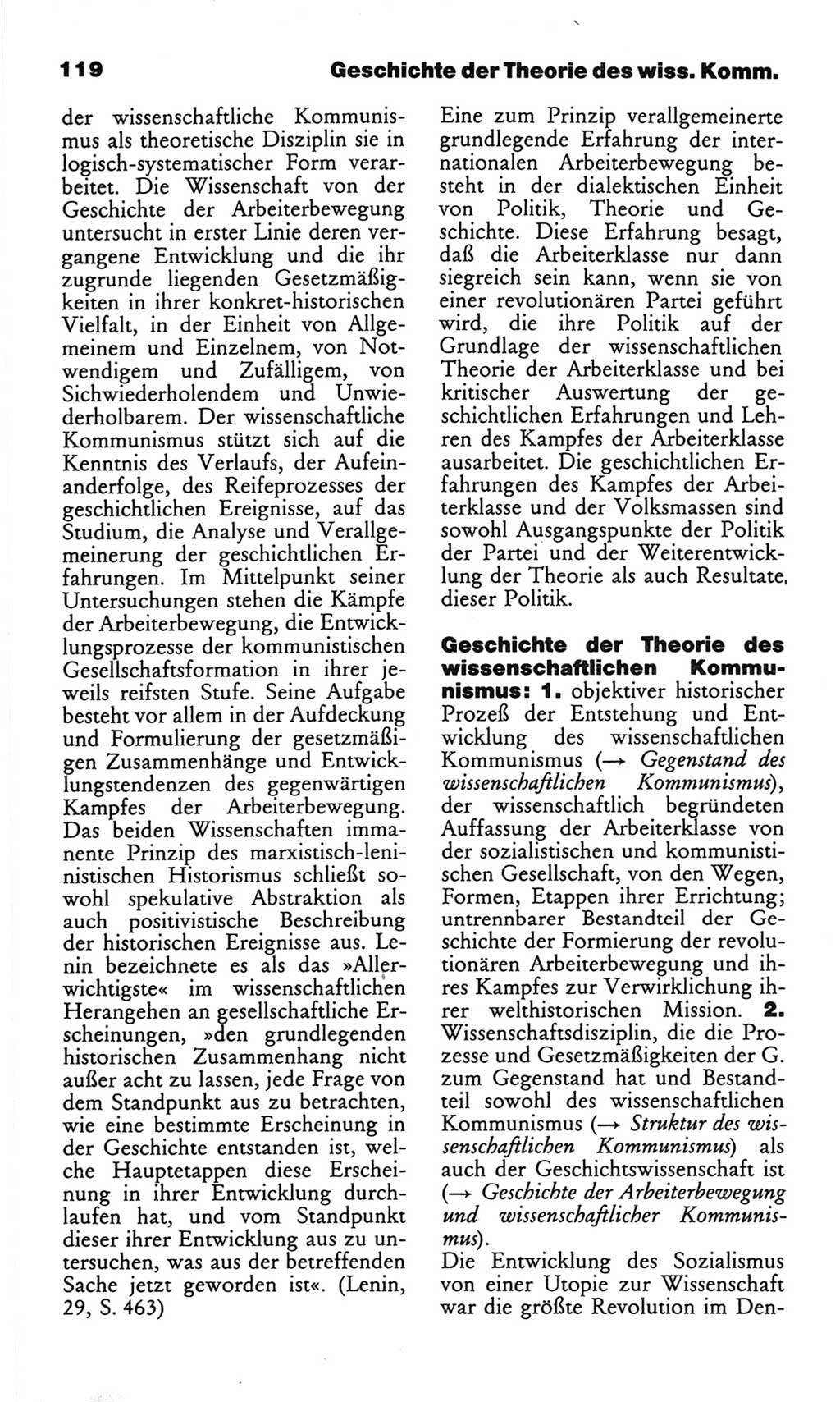 Wörterbuch des wissenschaftlichen Kommunismus [Deutsche Demokratische Republik (DDR)] 1982, Seite 119 (Wb. wiss. Komm. DDR 1982, S. 119)