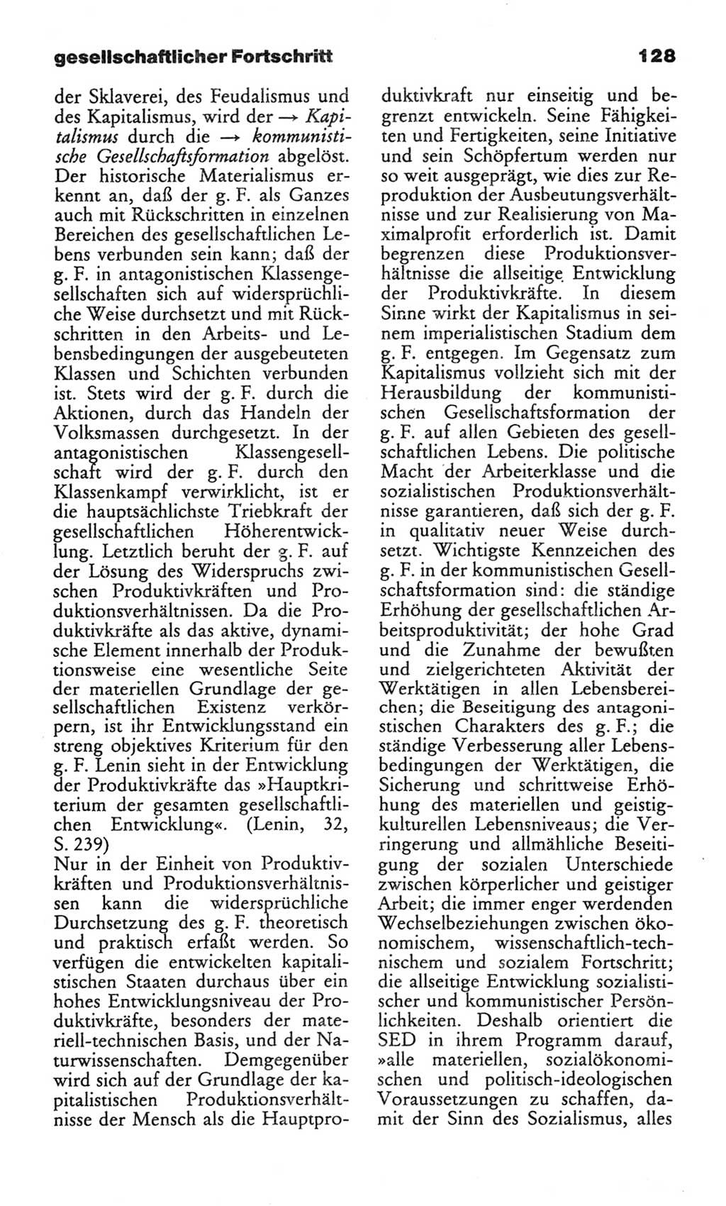 Wörterbuch des wissenschaftlichen Kommunismus [Deutsche Demokratische Republik (DDR)] 1982, Seite 128 (Wb. wiss. Komm. DDR 1982, S. 128)