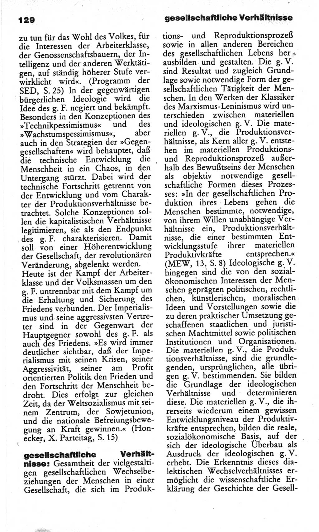 Wörterbuch des wissenschaftlichen Kommunismus [Deutsche Demokratische Republik (DDR)] 1982, Seite 129 (Wb. wiss. Komm. DDR 1982, S. 129)