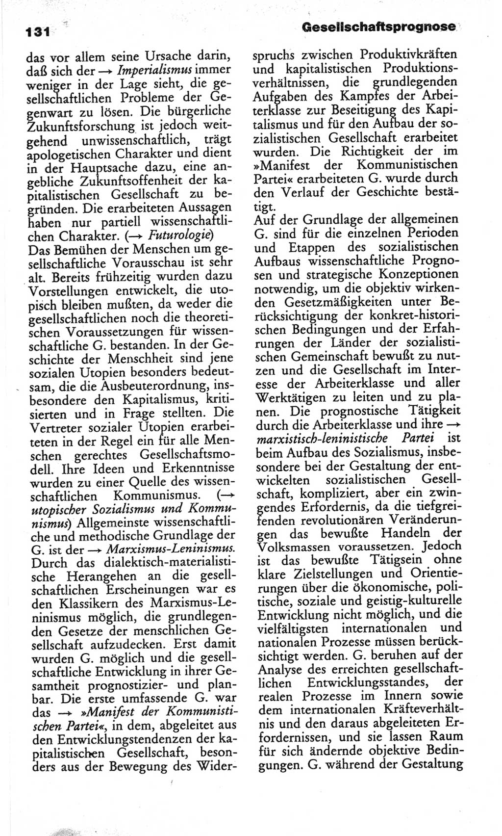 Wörterbuch des wissenschaftlichen Kommunismus [Deutsche Demokratische Republik (DDR)] 1982, Seite 131 (Wb. wiss. Komm. DDR 1982, S. 131)