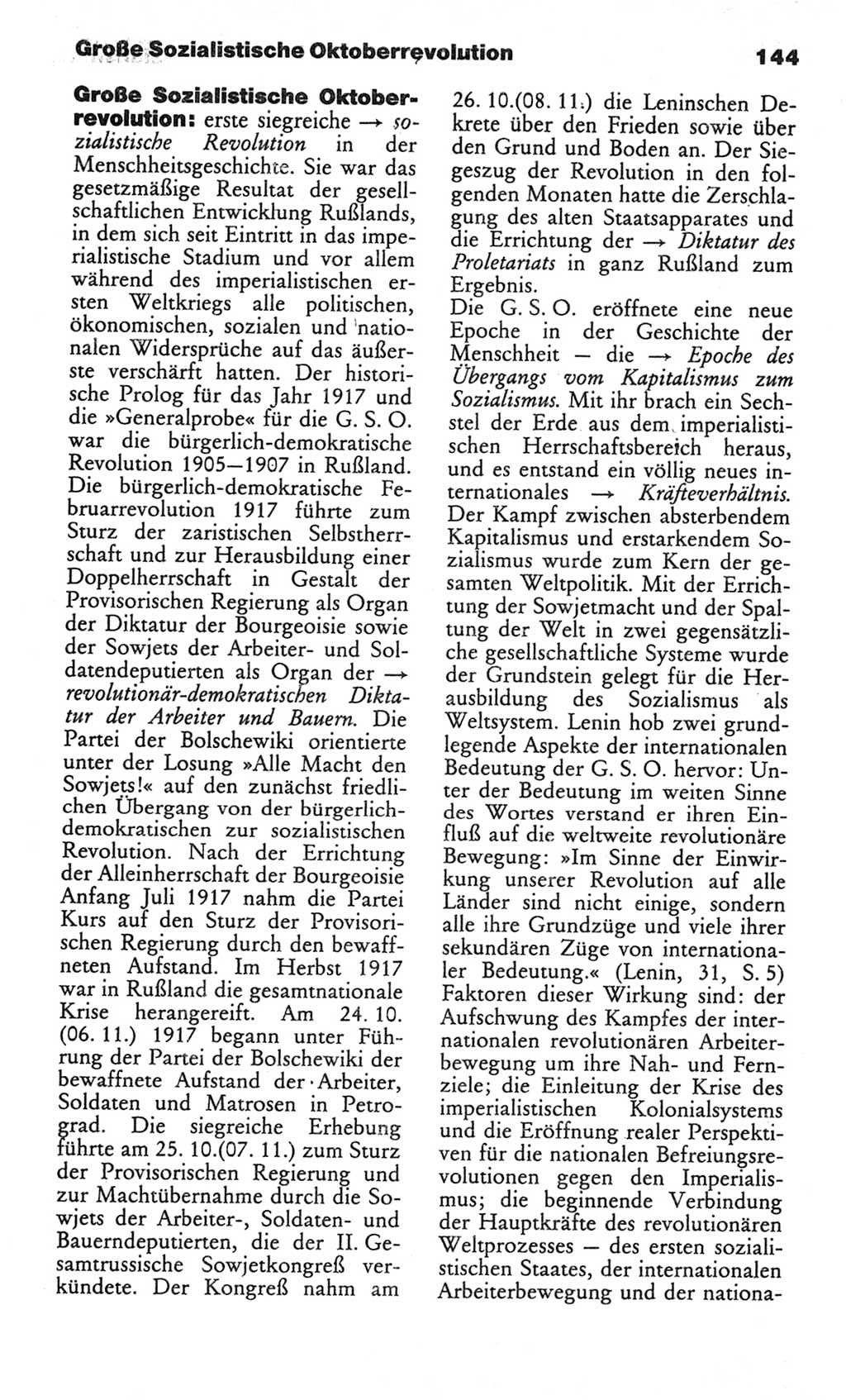 Wörterbuch des wissenschaftlichen Kommunismus [Deutsche Demokratische Republik (DDR)] 1982, Seite 144 (Wb. wiss. Komm. DDR 1982, S. 144)