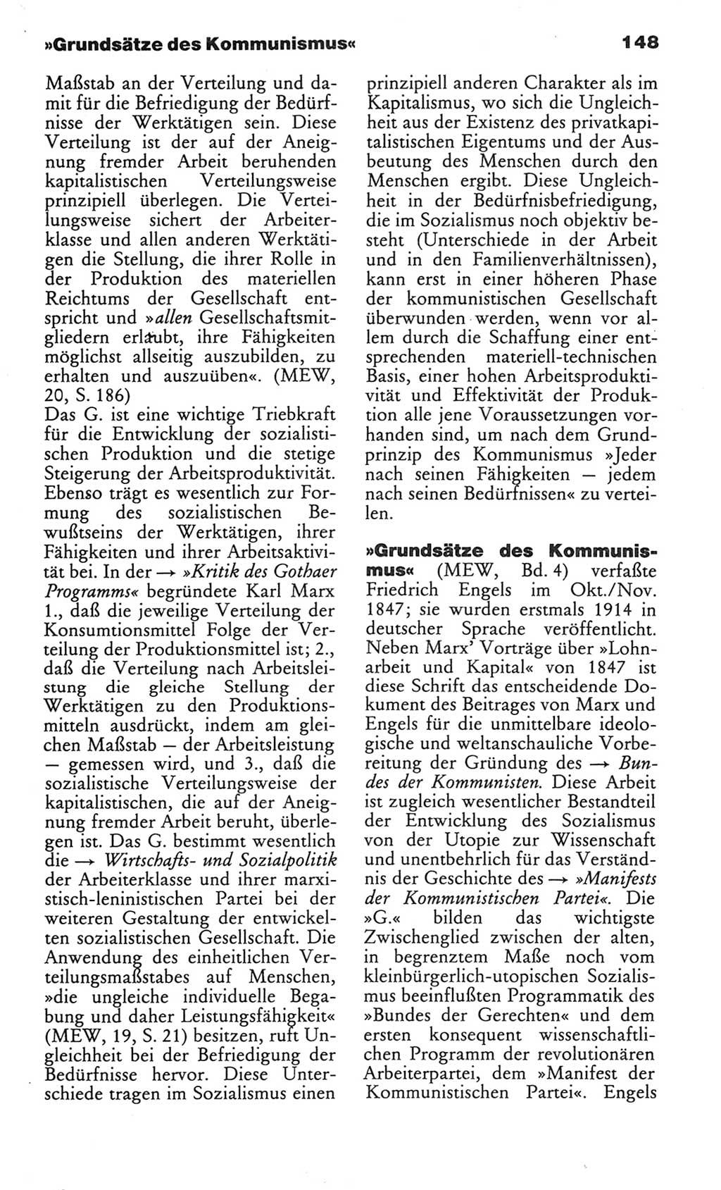 Wörterbuch des wissenschaftlichen Kommunismus [Deutsche Demokratische Republik (DDR)] 1982, Seite 148 (Wb. wiss. Komm. DDR 1982, S. 148)