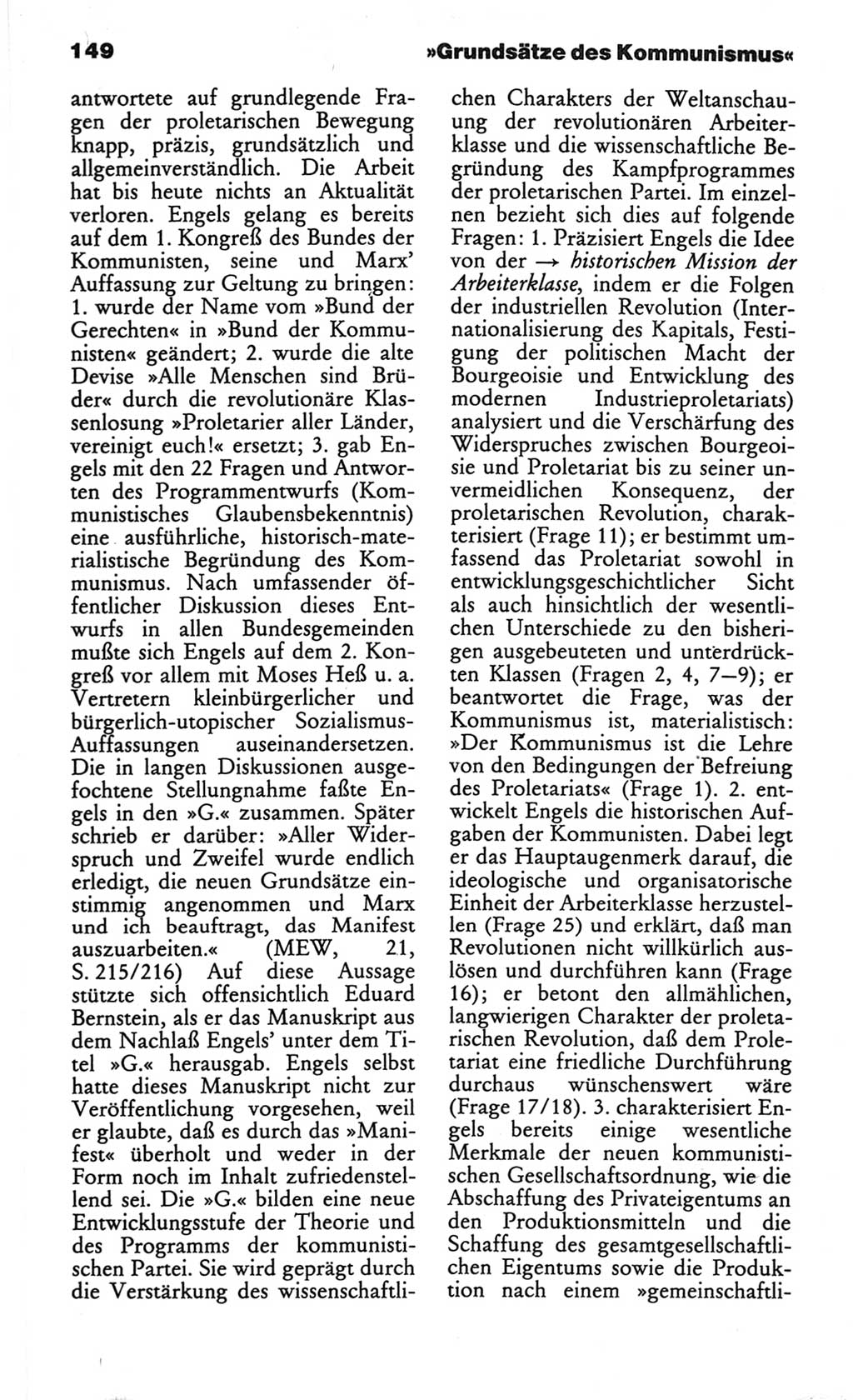 Wörterbuch des wissenschaftlichen Kommunismus [Deutsche Demokratische Republik (DDR)] 1982, Seite 149 (Wb. wiss. Komm. DDR 1982, S. 149)