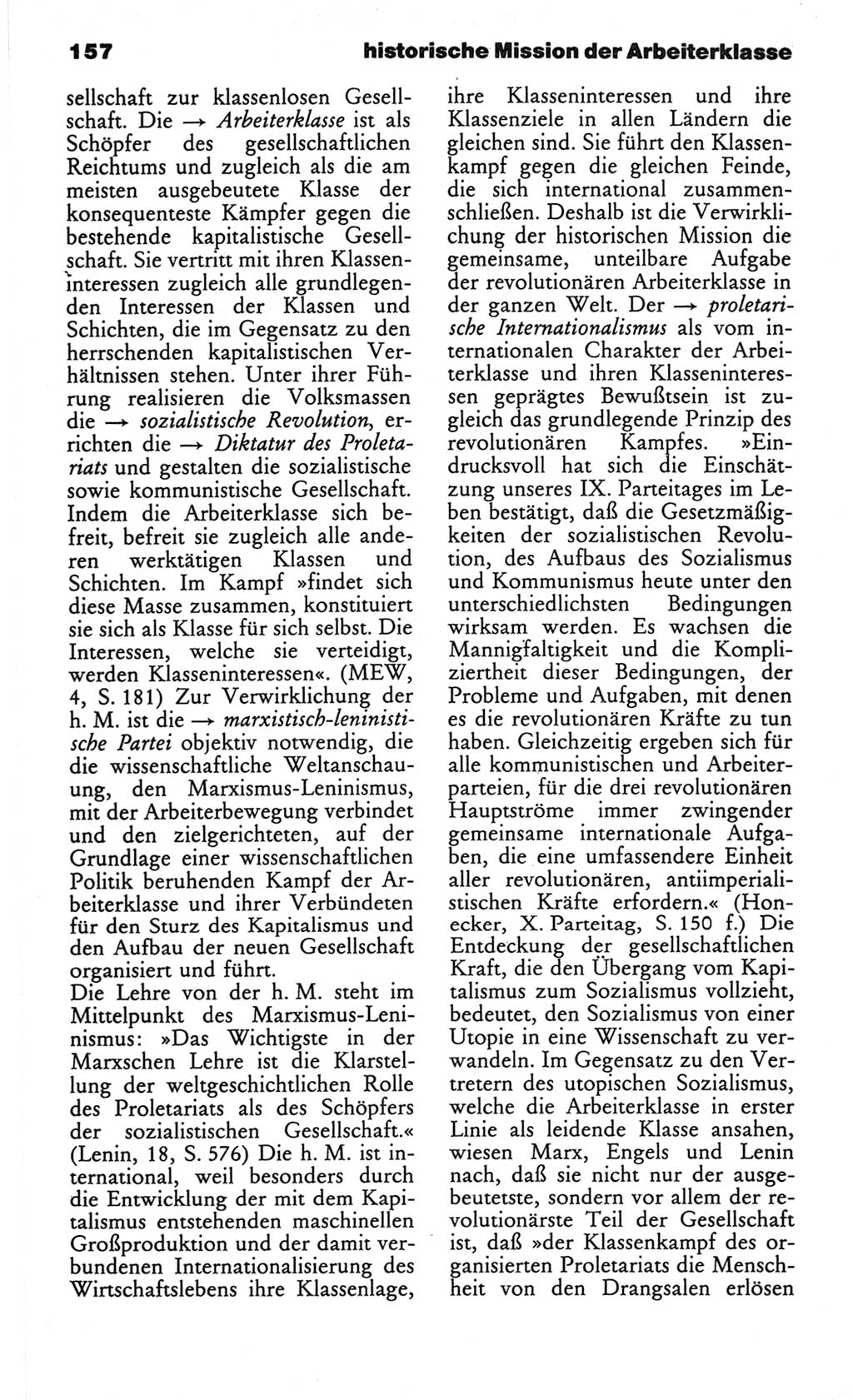 Wörterbuch des wissenschaftlichen Kommunismus [Deutsche Demokratische Republik (DDR)] 1982, Seite 157 (Wb. wiss. Komm. DDR 1982, S. 157)